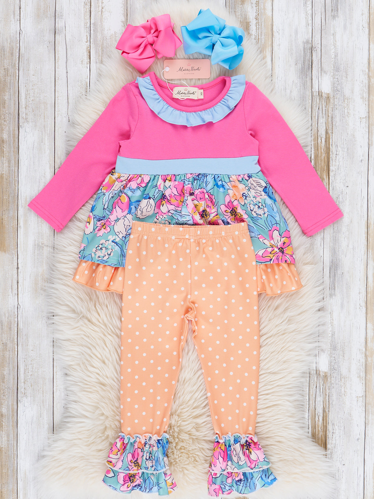 Floral Daydream Ruffle Outfit - Marie Nicole Clothing