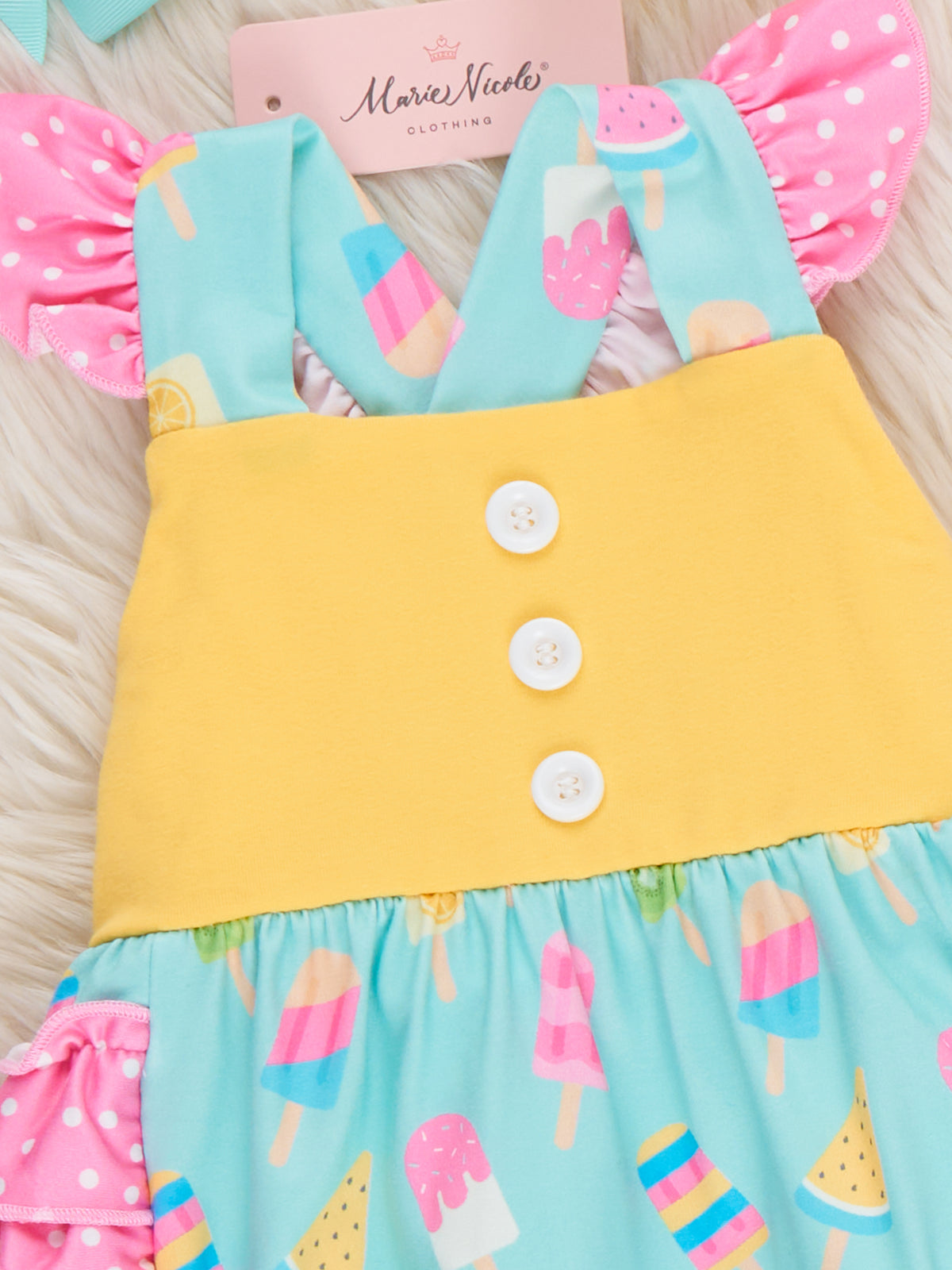 Frozen Treat Fun Ruffle Bubble Romper - Marie Nicole Clothing
