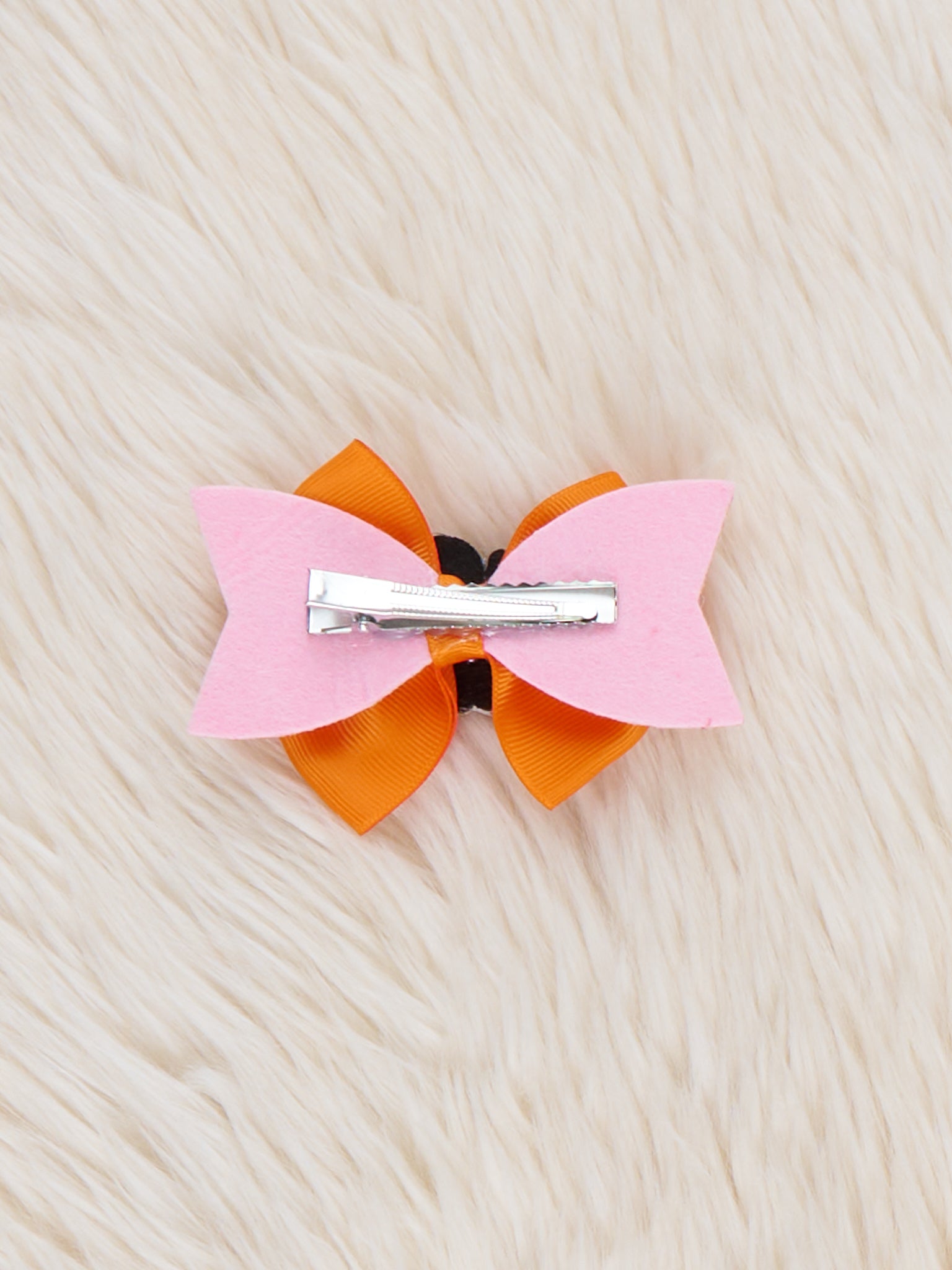 Pumpkin Sparkle Bow Clip - Marie Nicole Clothing