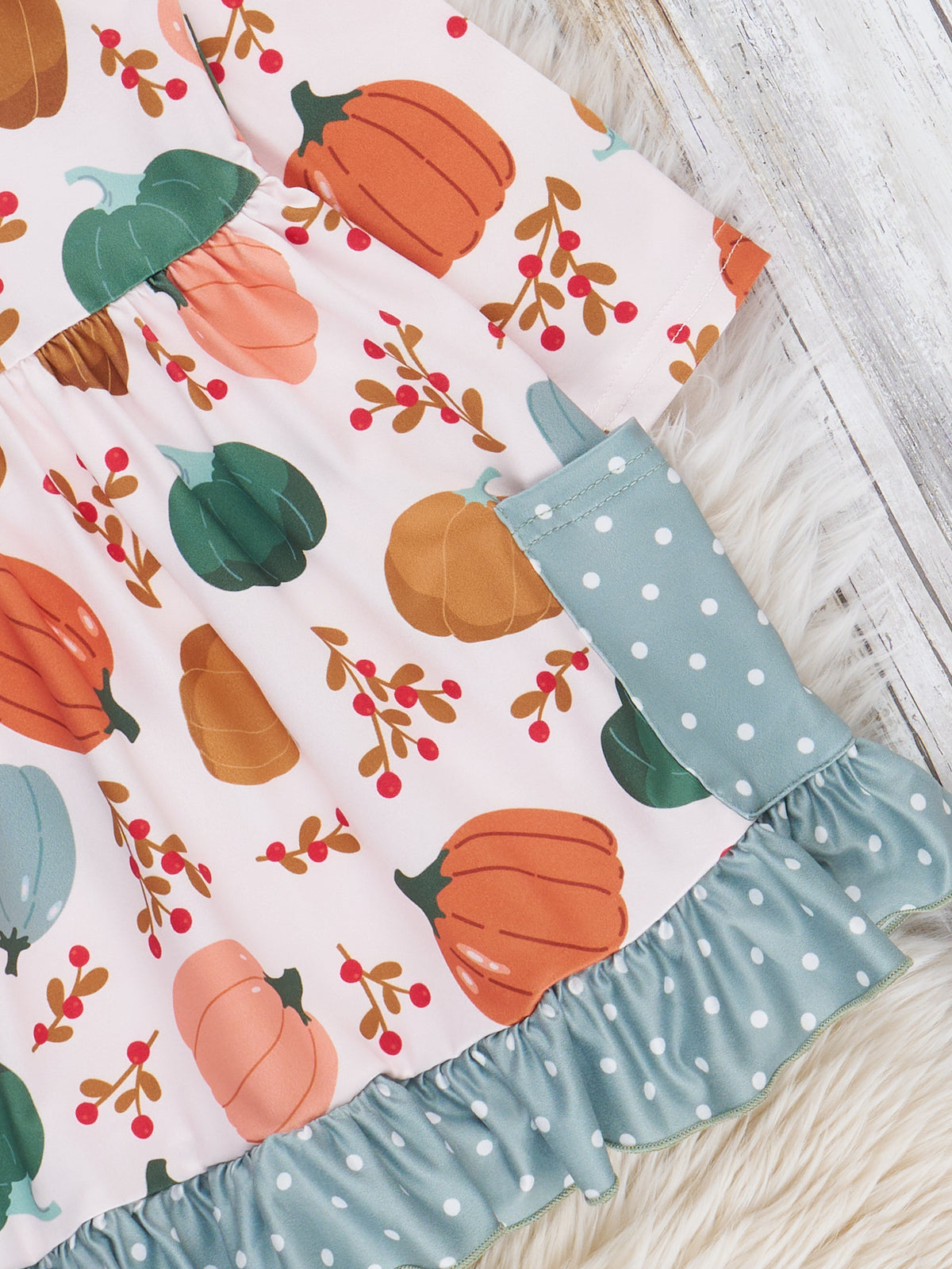 Sweet Gourd Ruffle Bow Dress - Marie Nicole Clothing