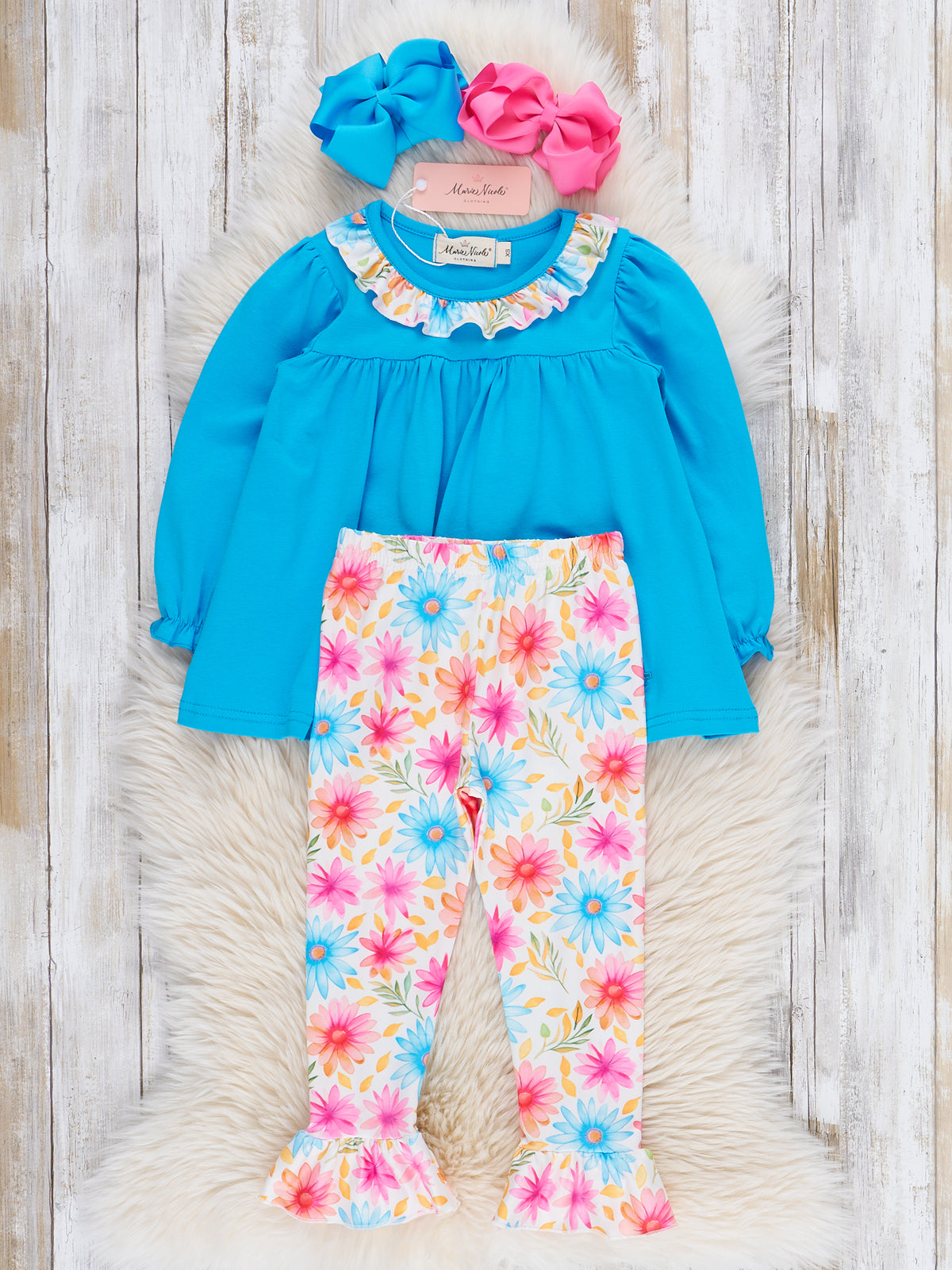 Floral Patch Road Trip Embroidered Outfit - Marie Nicole Clothing