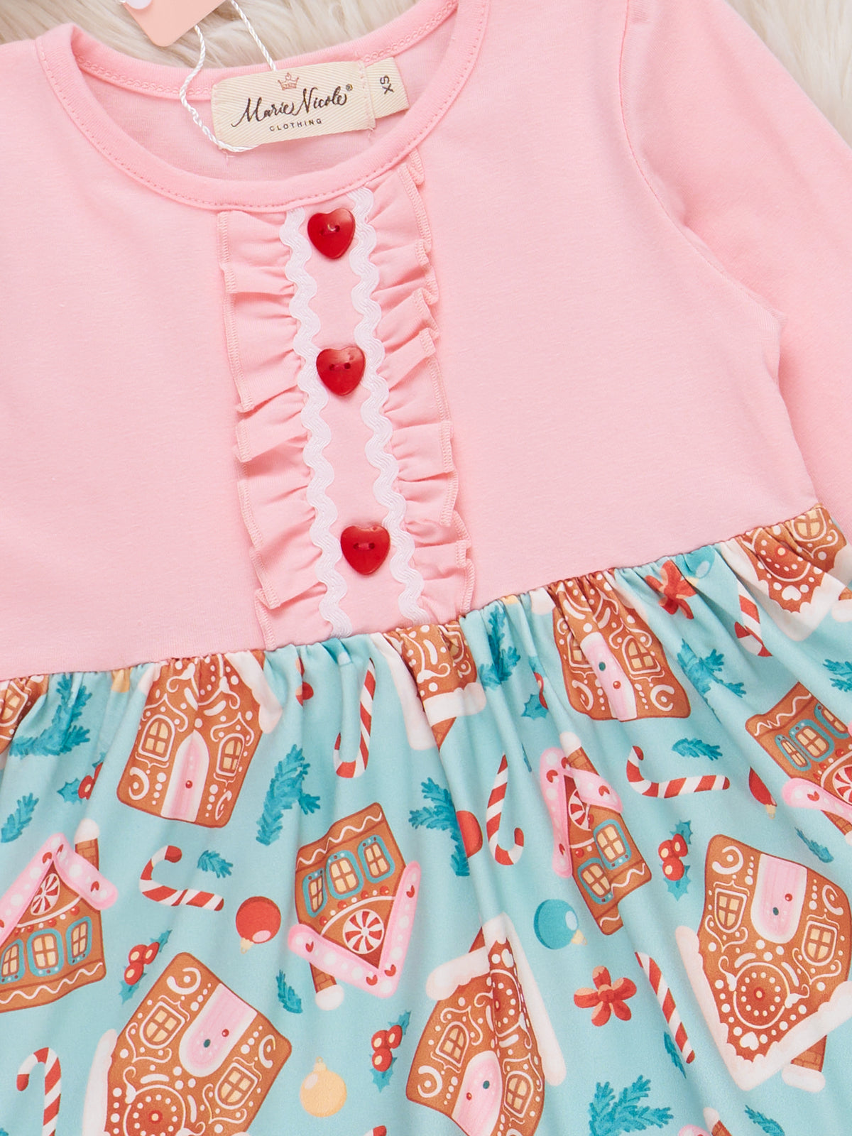 Cheerful Cookies Ruffle Dress - Marie Nicole Clothing