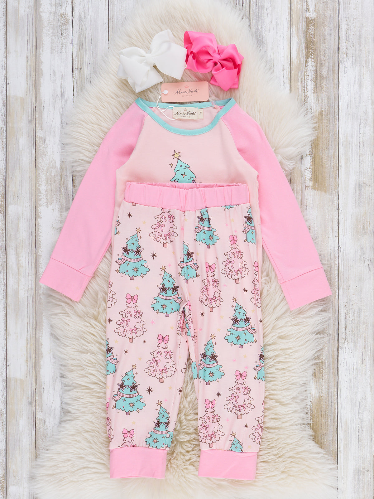 Fashionable Christmas Trees Pajamas - Marie Nicole Clothing