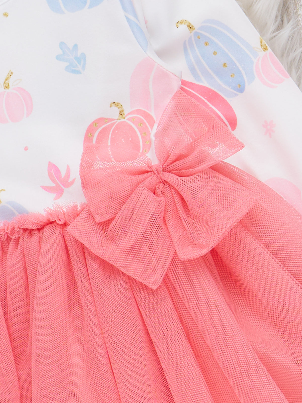 Bow-tiful Pumpkin Tulle Ruffle Dress - Marie Nicole Clothing