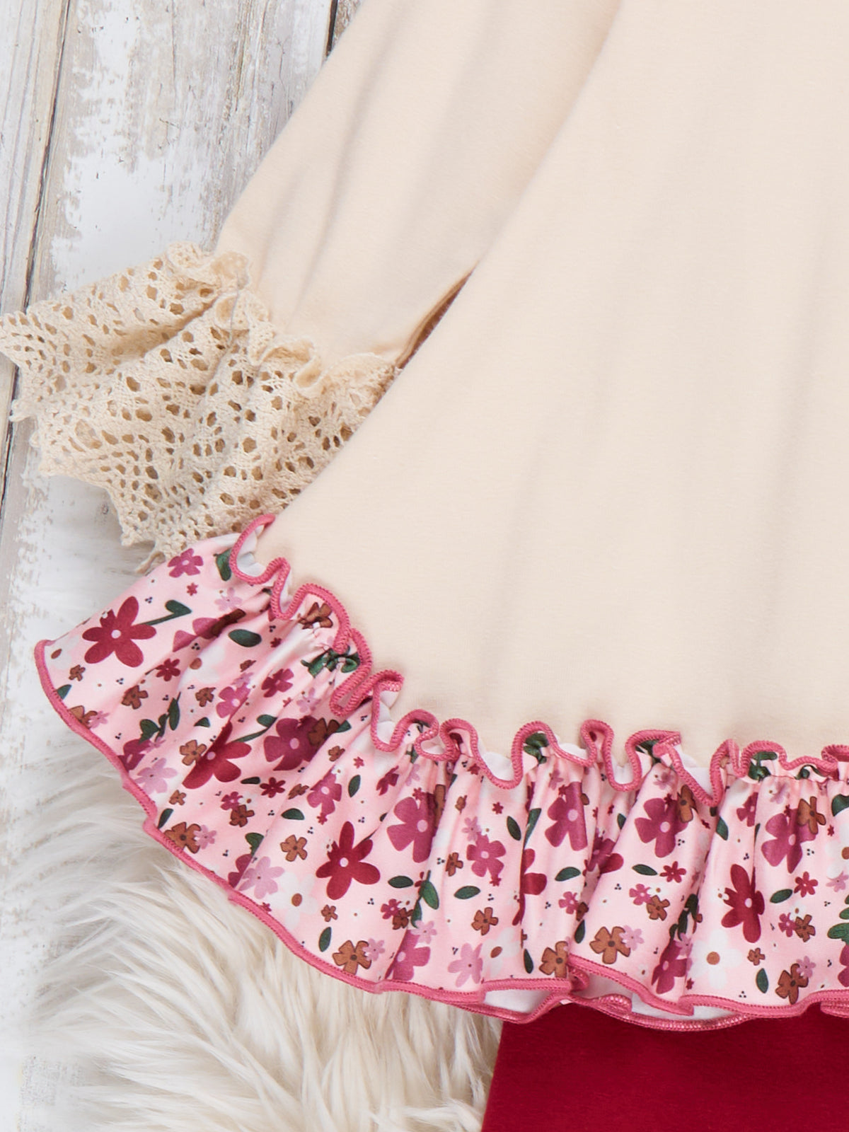 Blooming Fall Bow Ruffle Outfit - Marie Nicole Clothing