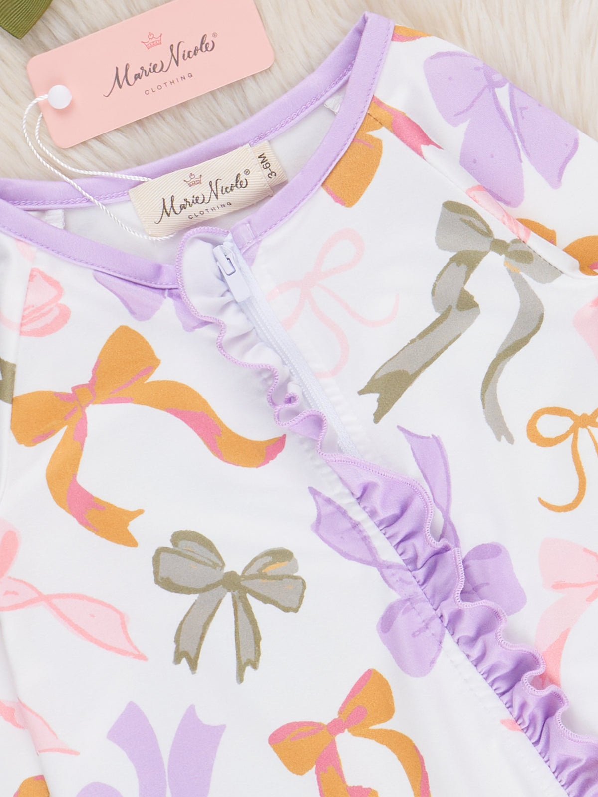 Bundle of Bows Sleeper Pajamas - Marie Nicole Clothing