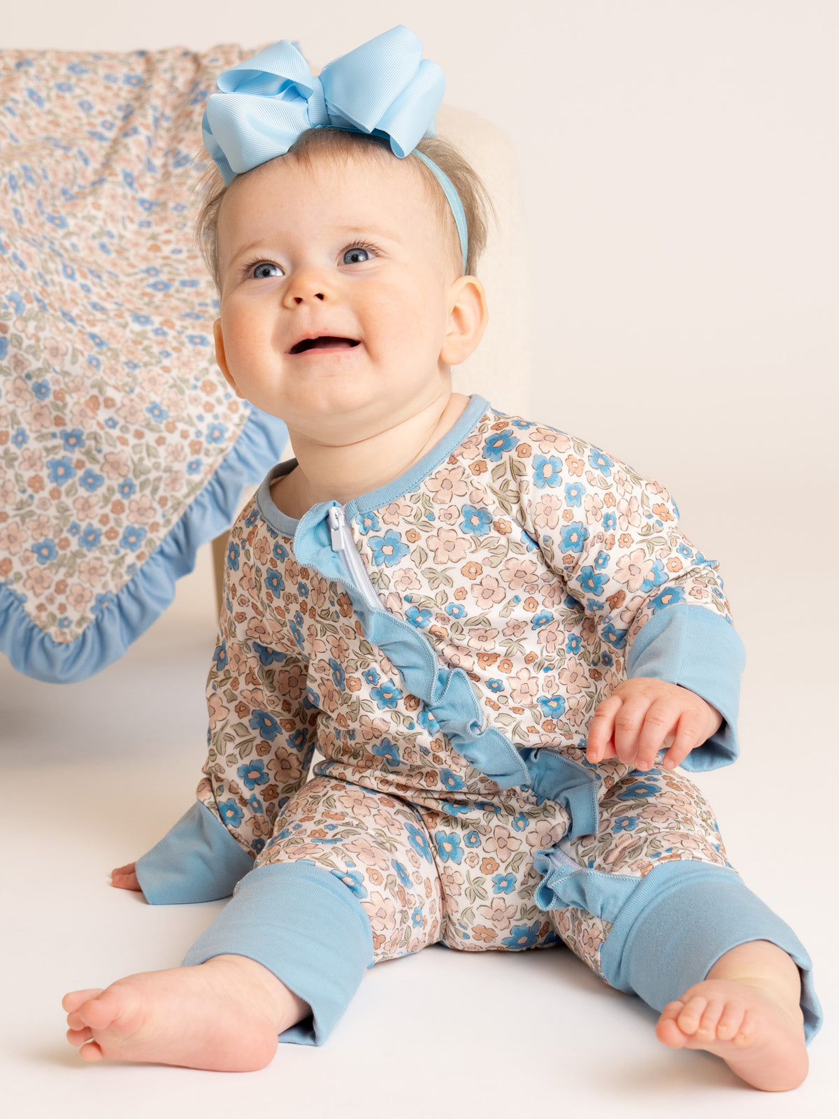 Blossom Floral Ruffle Romper - Marie Nicole Clothing