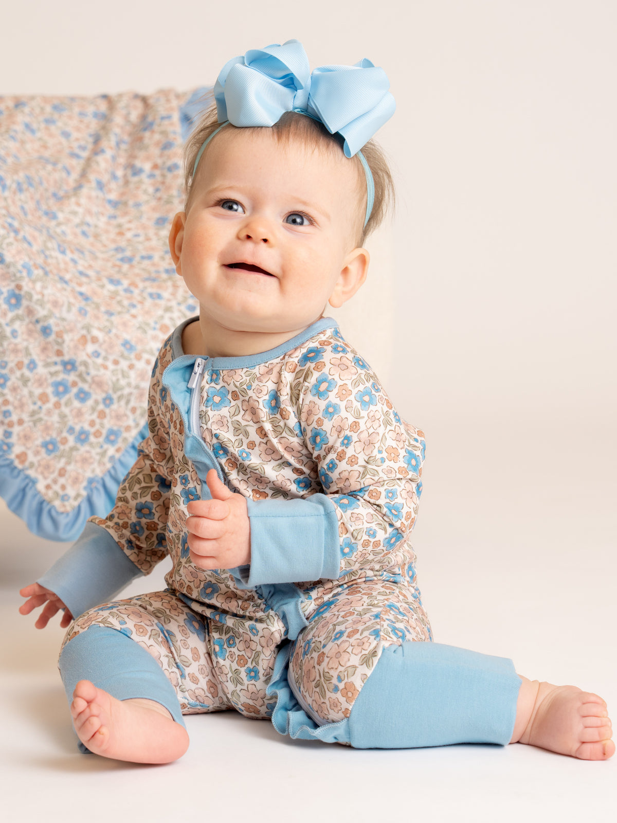 Blossom Floral Ruffle Romper - Marie Nicole Clothing