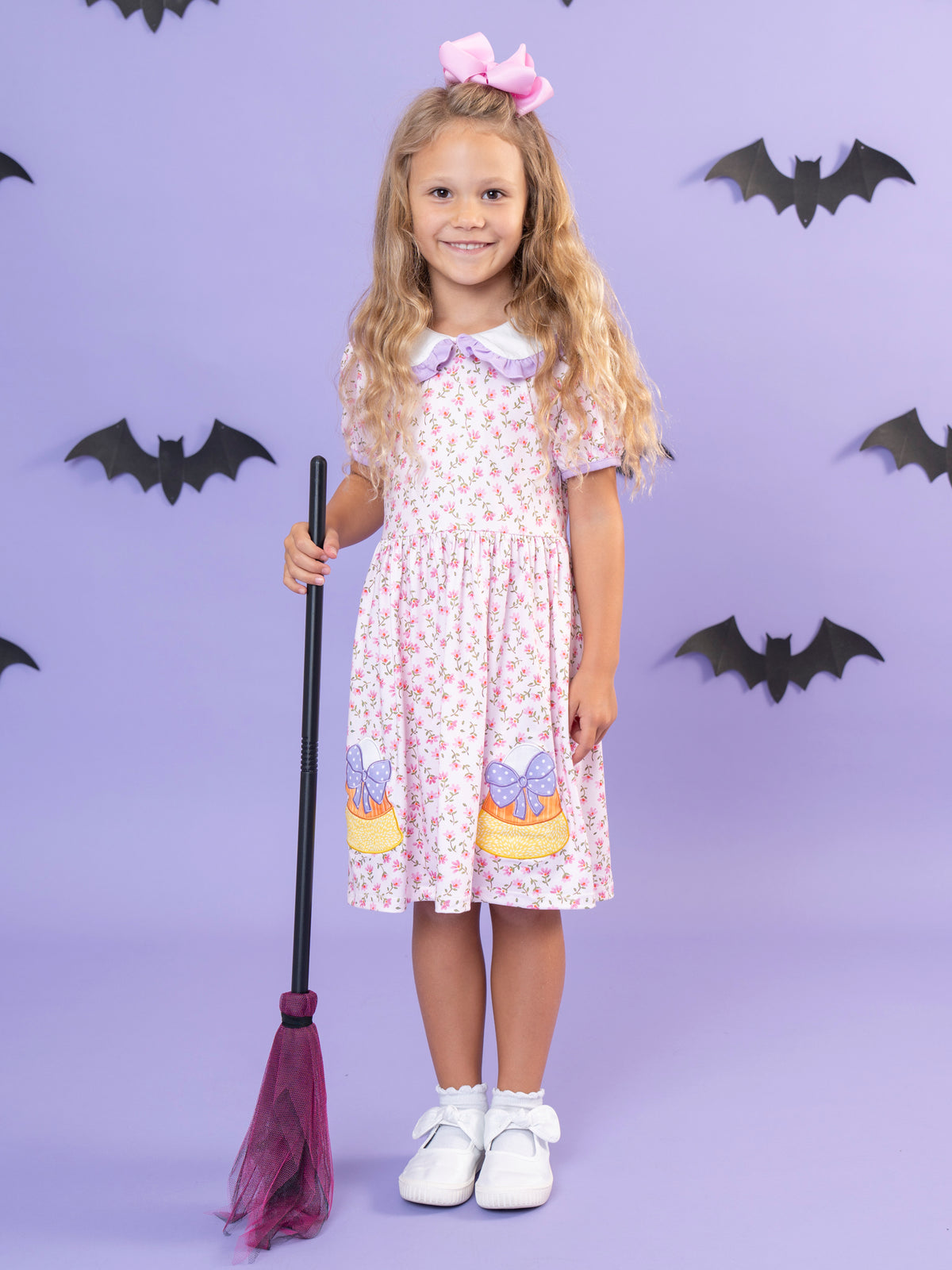 Candy Blossoms Embroidered Ruffle Dress - Marie Nicole Clothing