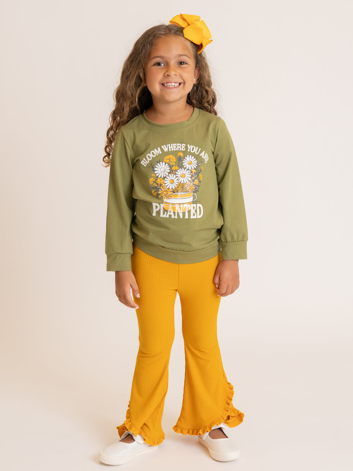 Bloom Where You Are Planted Bell-Bottom Outfit - Marie Nicole Clothing