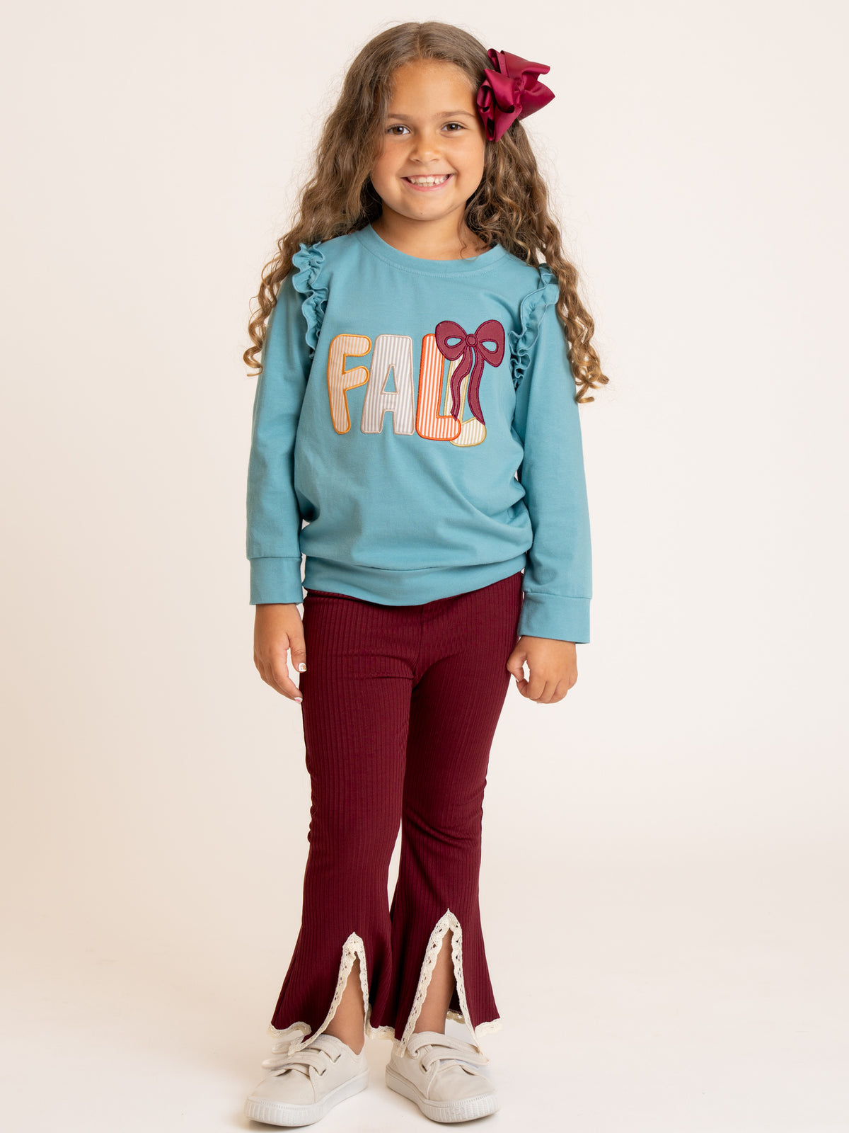 Sweet Bow "Fall" Ruffle Outfit - Marie Nicole Clothing