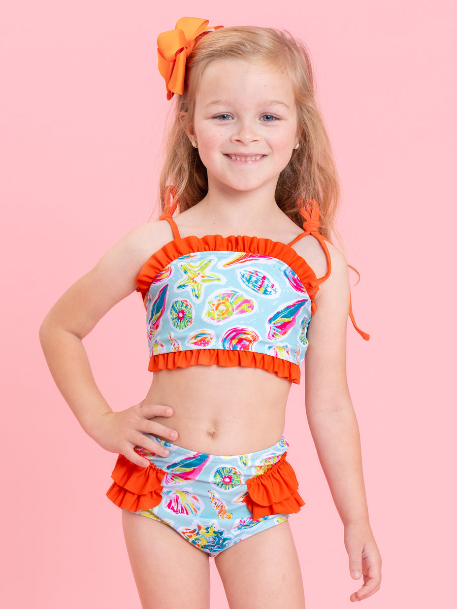 Coral Reef Fun Ruffle Swimsuit - Marie Nicole Clothing