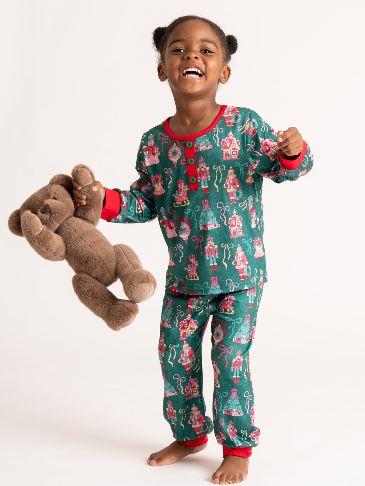 Christmas Village Ruffle Pajamas - Marie Nicole Clothing