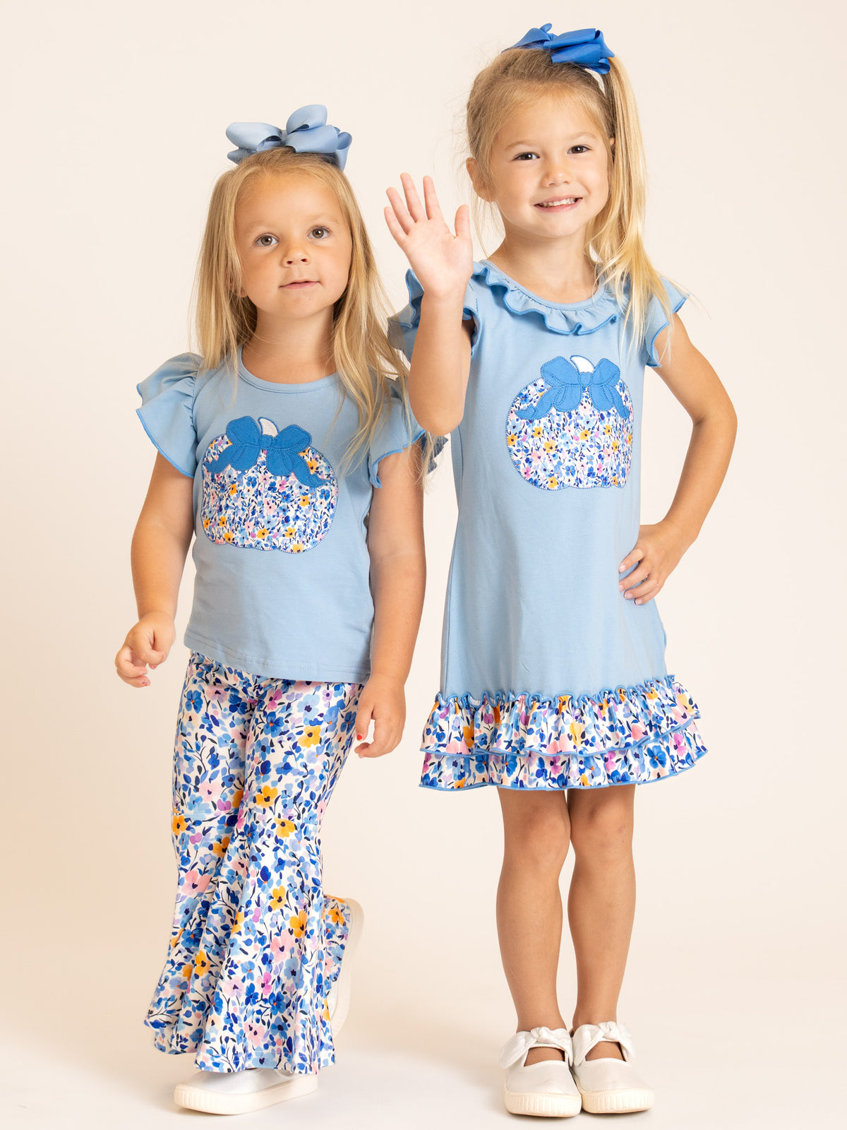 Pumpkin Floral Bloom Dress - Marie Nicole Clothing