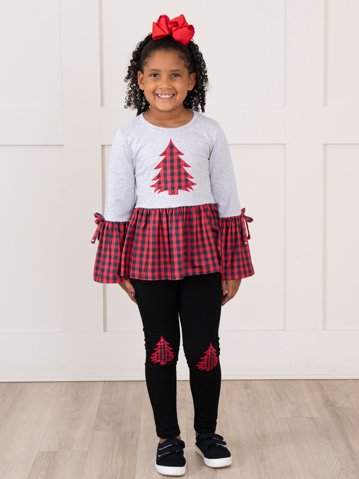 Christmas Tree Spark Ruffle Outfit - Marie Nicole Clothing