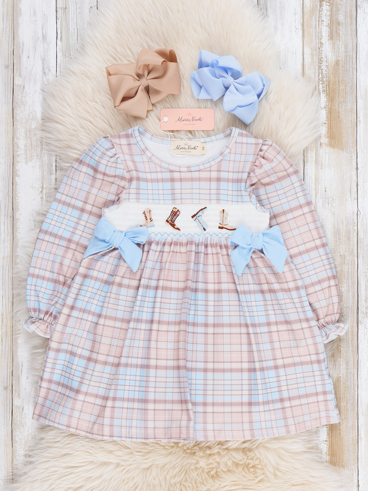 Step Into Adventure Embroidered Dress - Marie Nicole Clothing