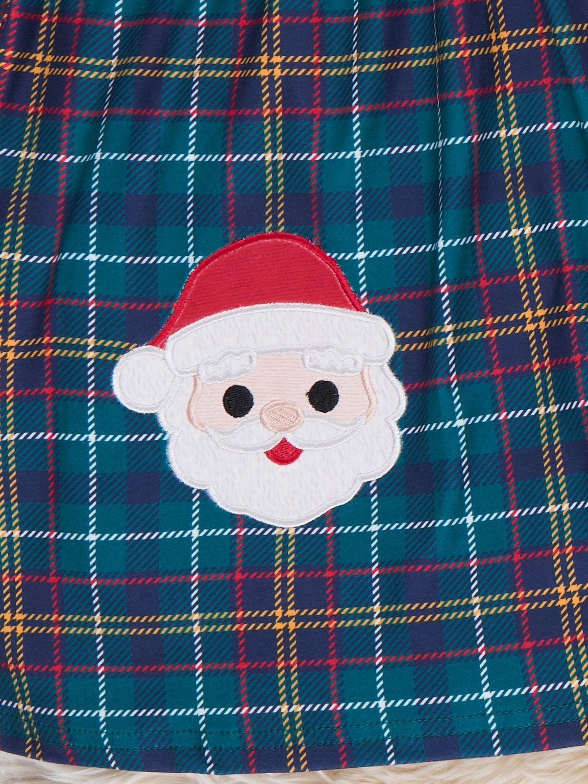 Santa Tartan Smocked Dress - Marie Nicole Clothing