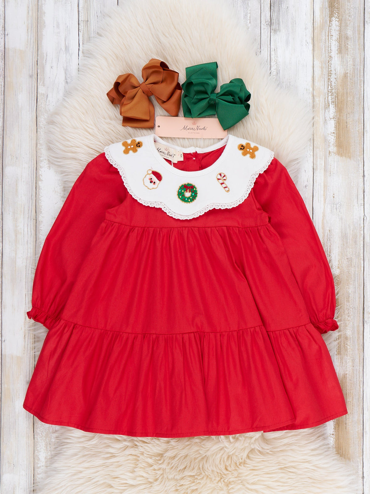 Keepsake Embroidered Scalloped Collar Dress - Marie Nicole Clothing