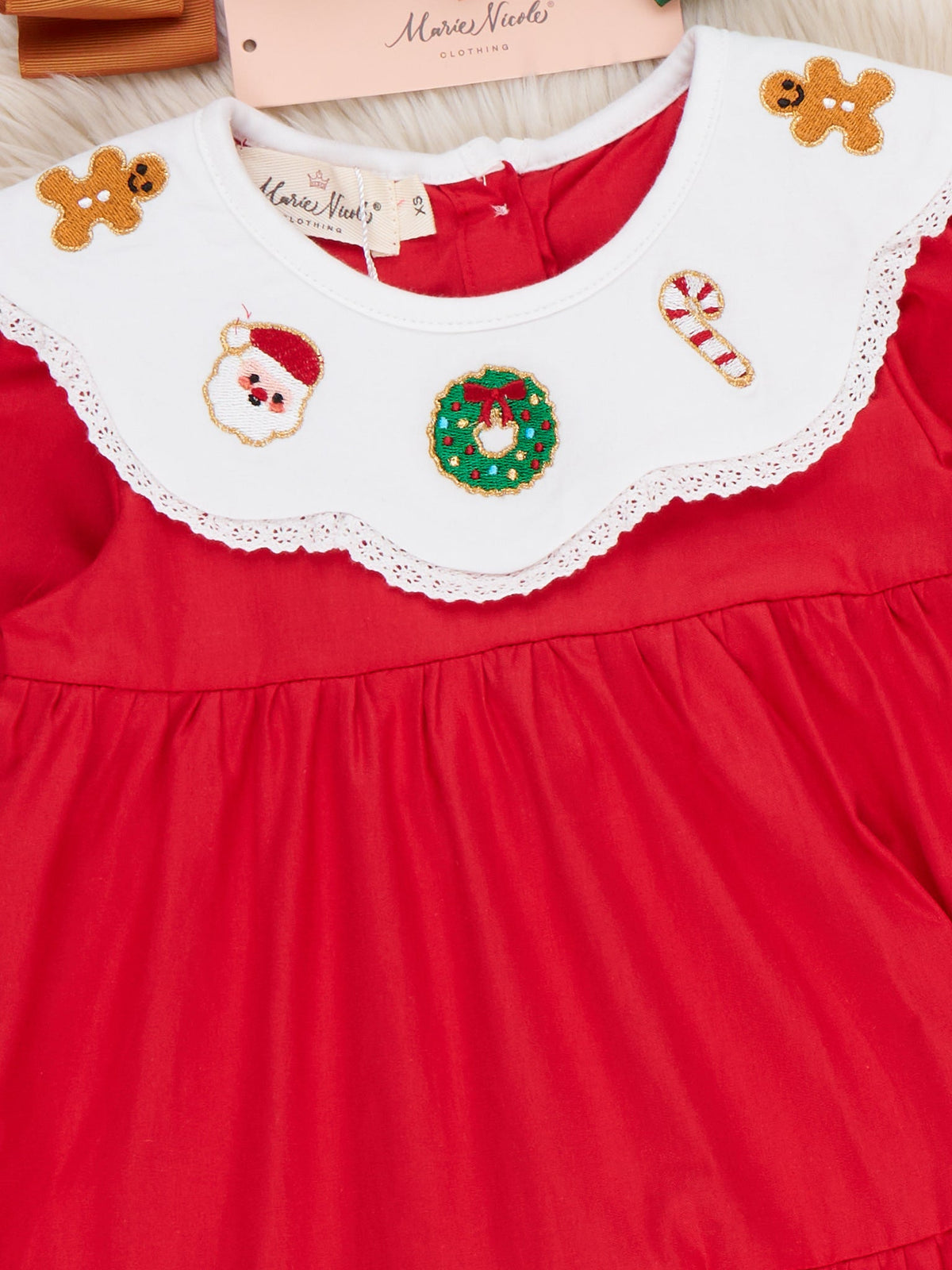 Keepsake Embroidered Scalloped Collar Dress - Marie Nicole Clothing