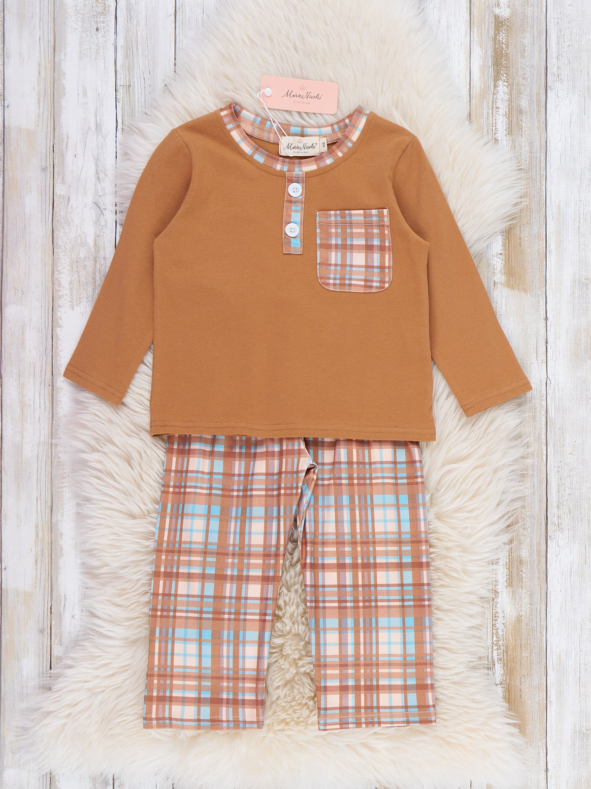 Autumn Pocket Plaid Outfit - Marie Nicole Clothing