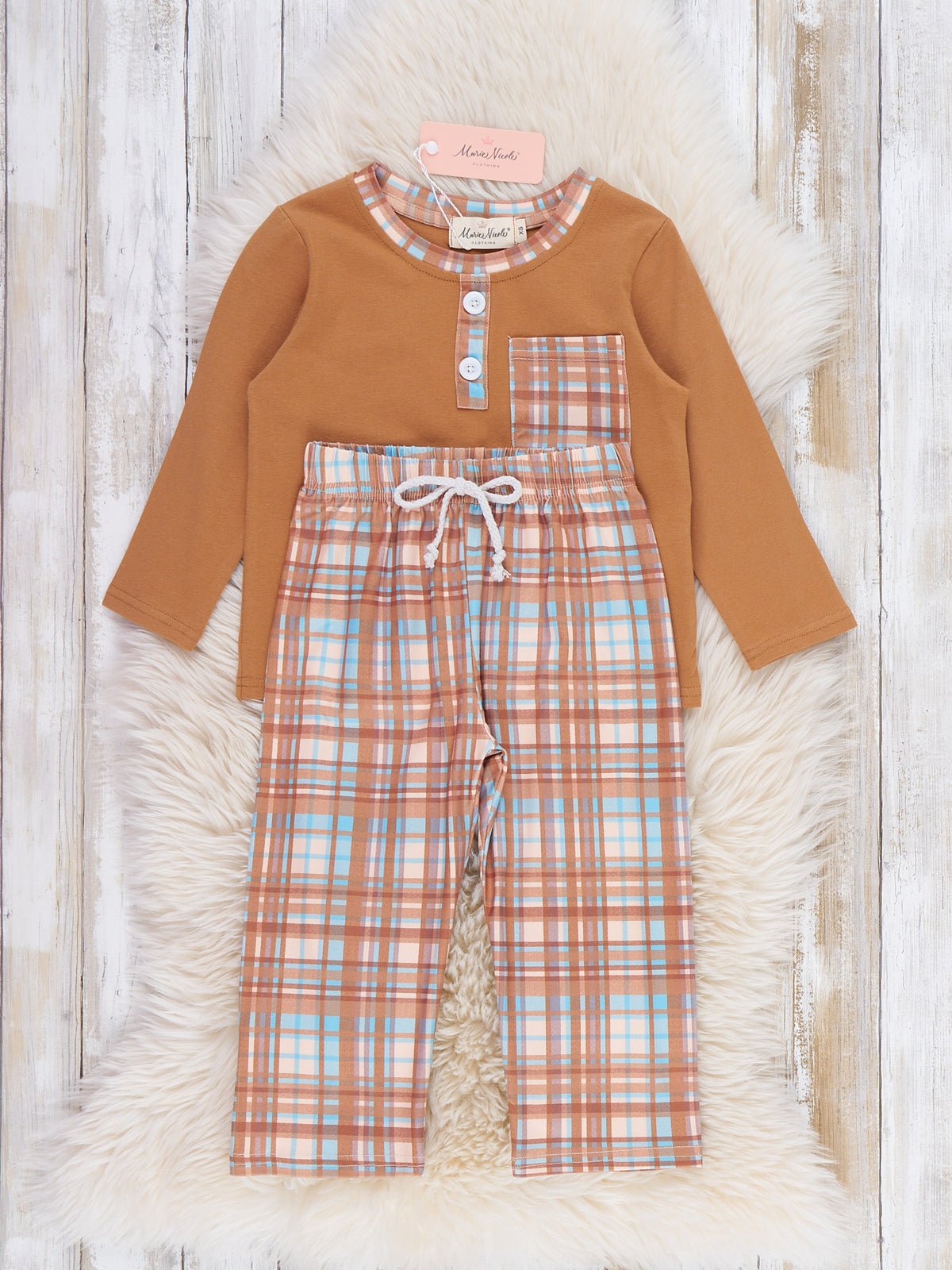 Autumn Pocket Plaid Outfit - Marie Nicole Clothing