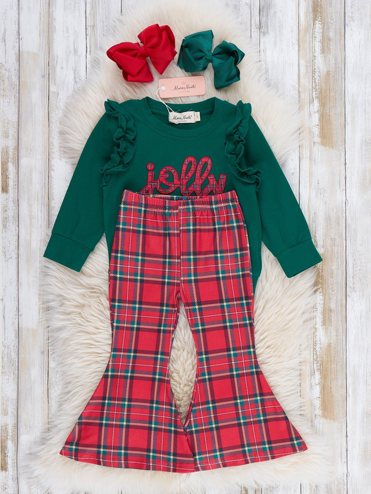 Jolly Dance Embroidered Bell Bottom Outfit - Marie Nicole Clothing