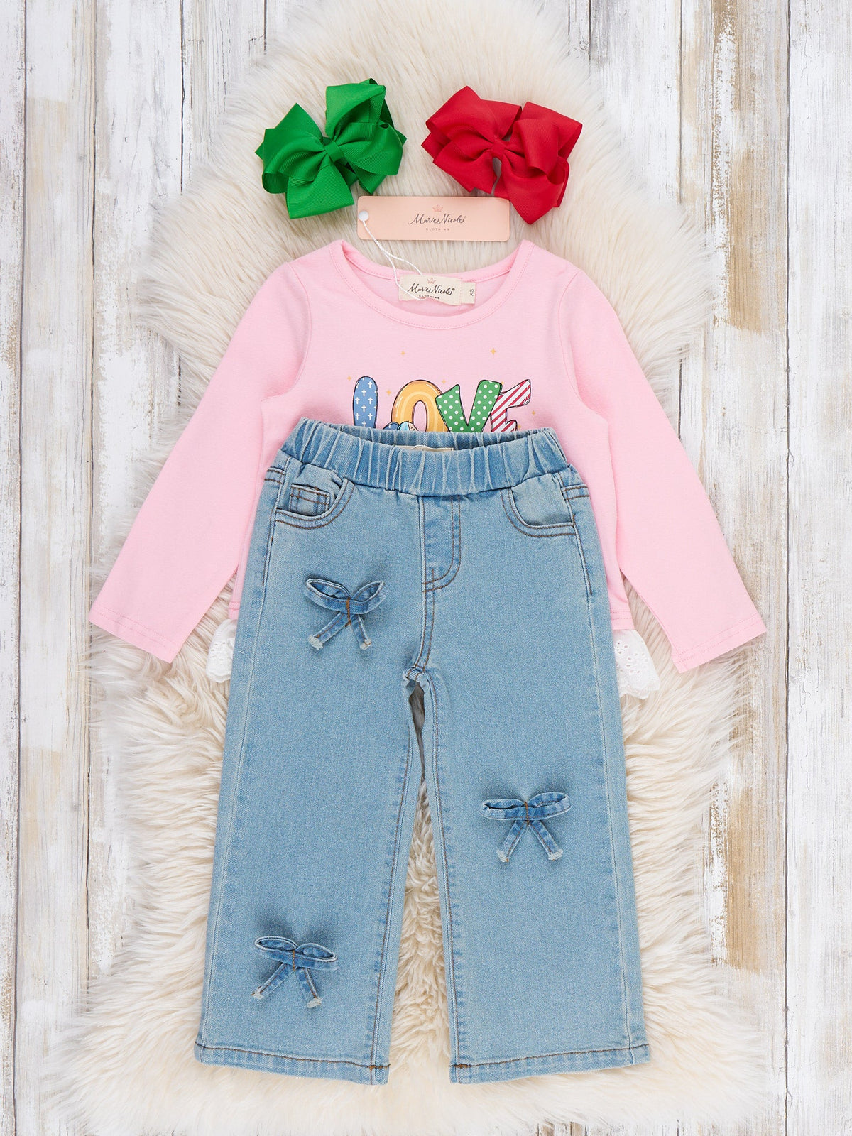 "Love Came Down" Lace Ruffle Outfit - Marie Nicole Clothing
