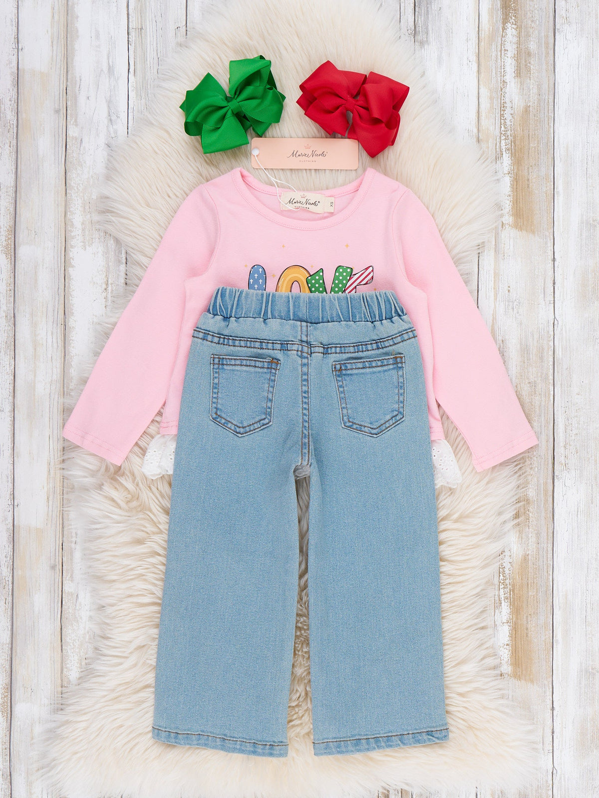 "Love Came Down" Lace Ruffle Outfit - Marie Nicole Clothing