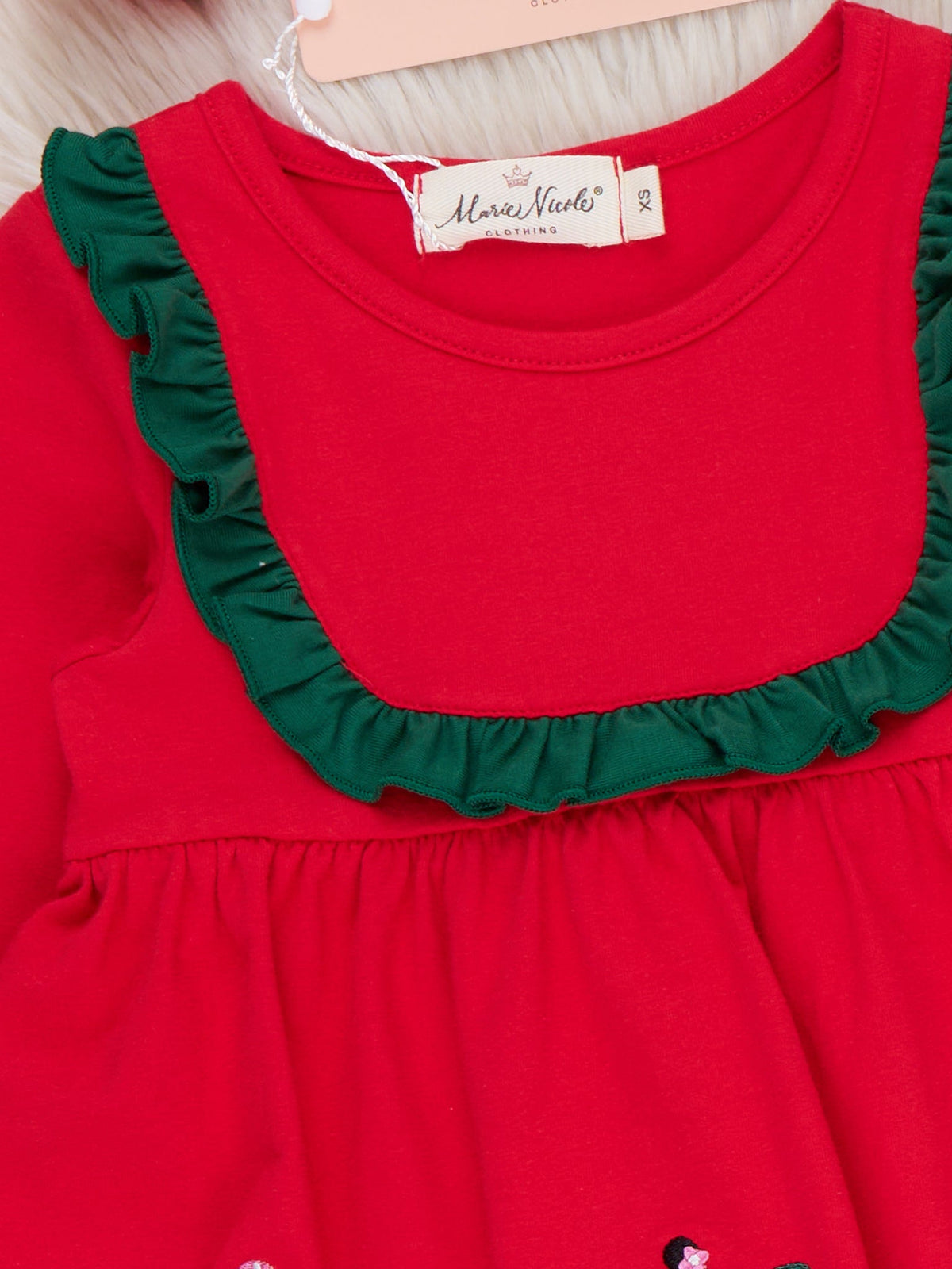 Nutcracker Noel Embroidered Ruffle Outfit - Marie Nicole Clothing