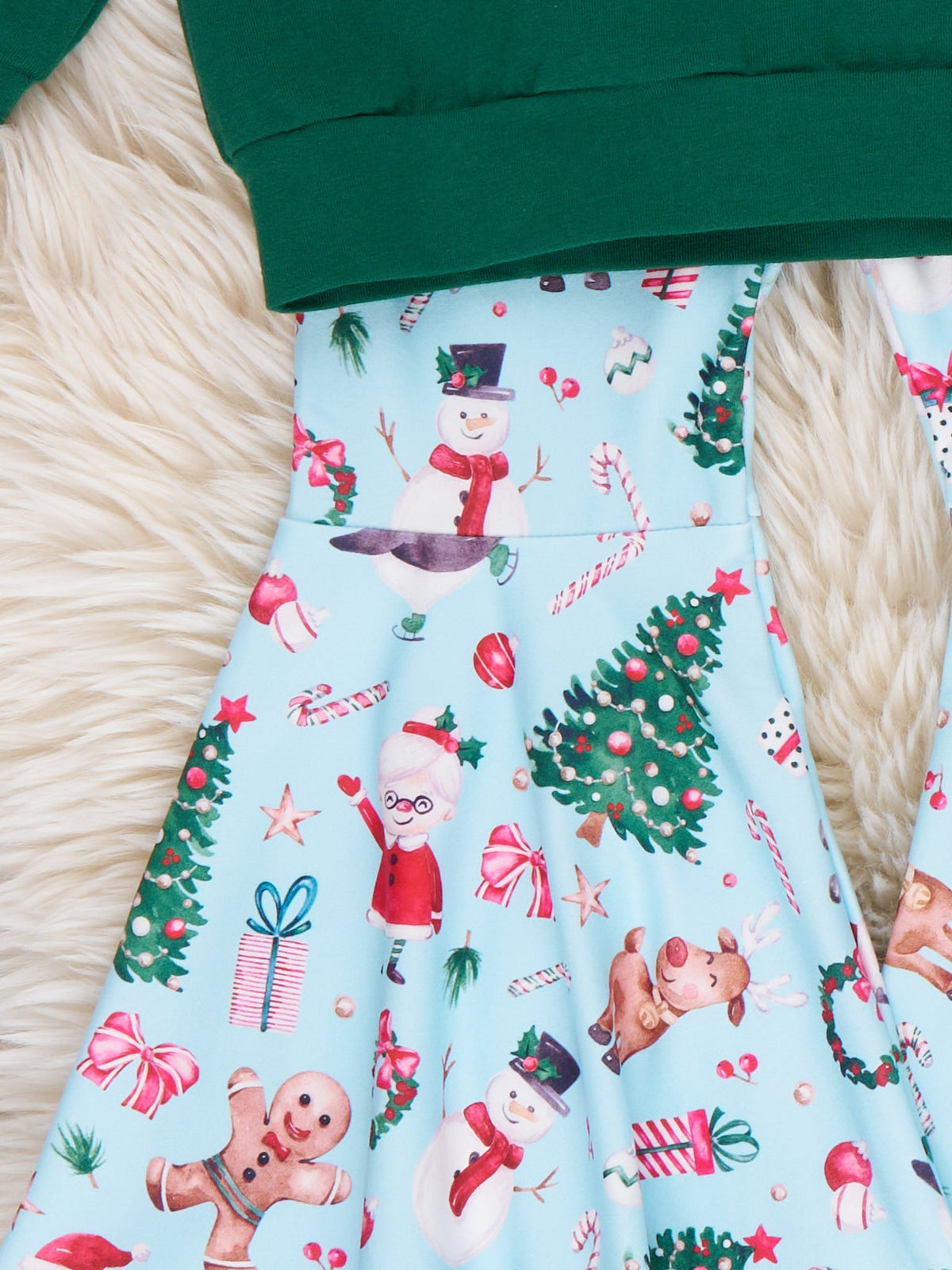 Wreath Wishes Applique Bow Bell Bottom Outfit - Marie Nicole Clothing
