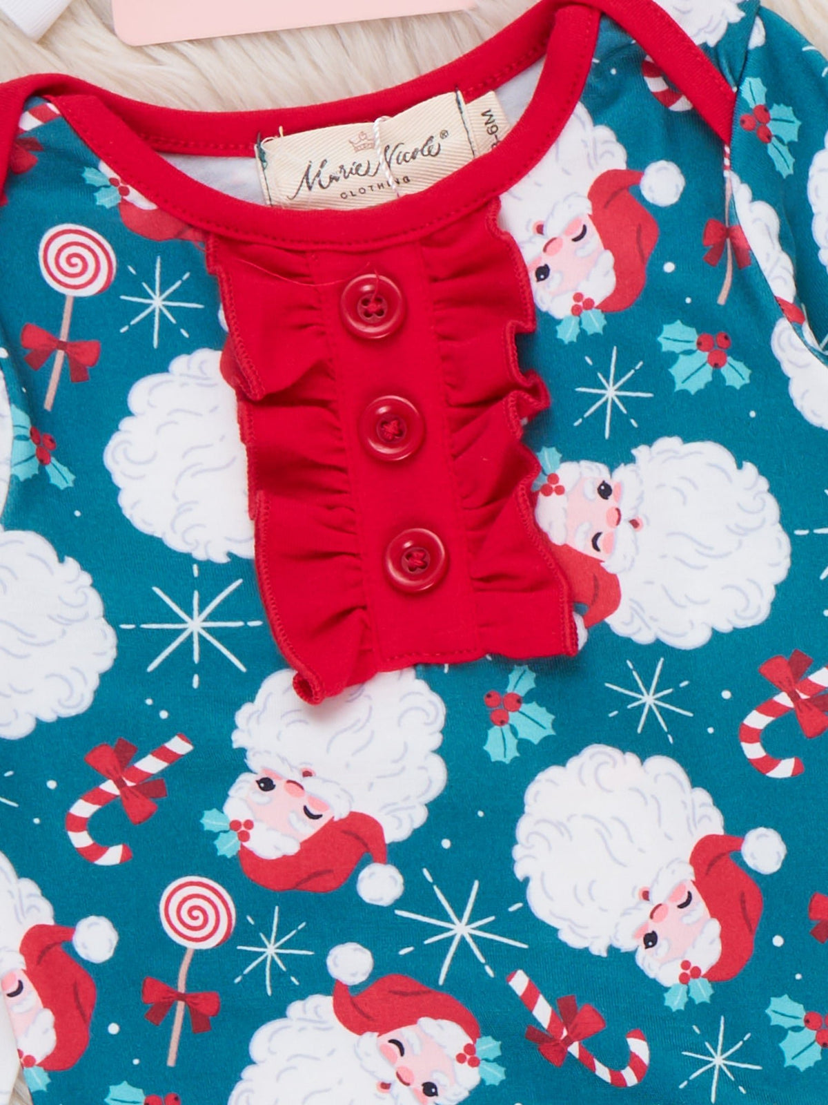 Snowy Santa Knot Gown - Marie Nicole Clothing