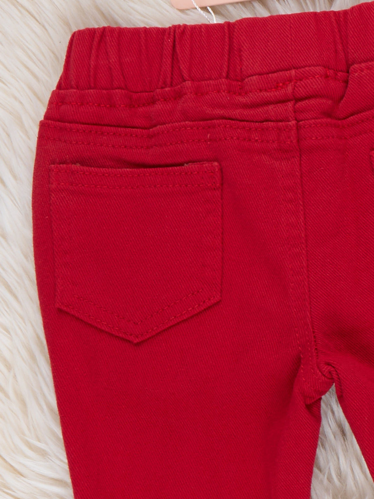 Crimson Ruffle Bell Bottom Jeans - Marie Nicole Clothing