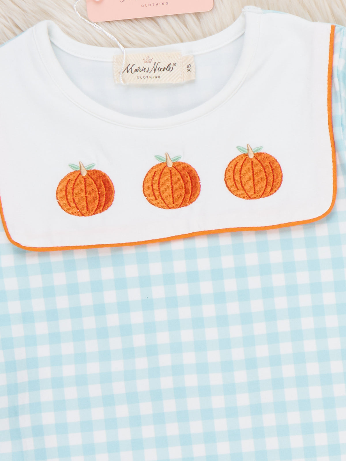Gingham Grove Embroidered Outfit - Marie Nicole Clothing