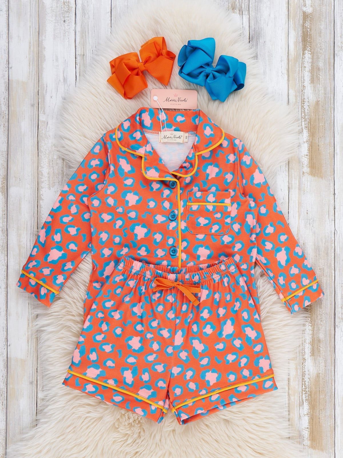 Leopard Pocket Pajama - Marie Nicole Clothing