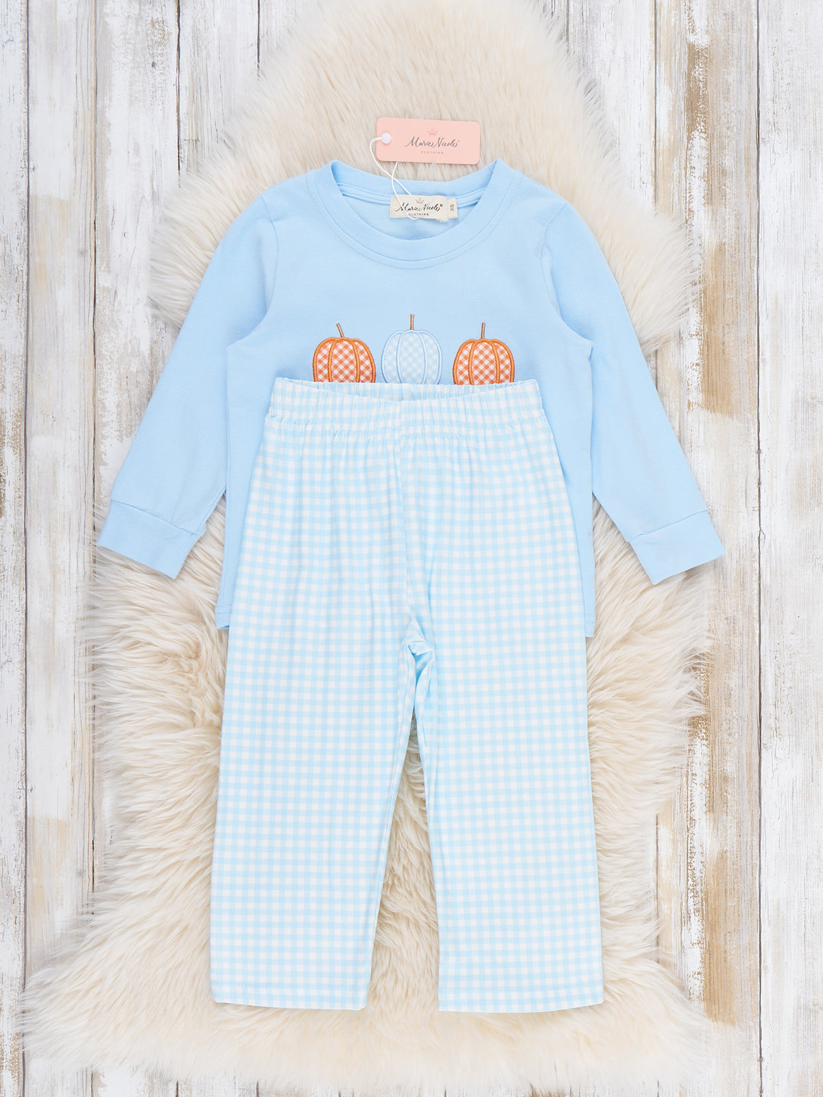 Pumpkin Patch Days Embroidered Outfit - Marie Nicole Clothing
