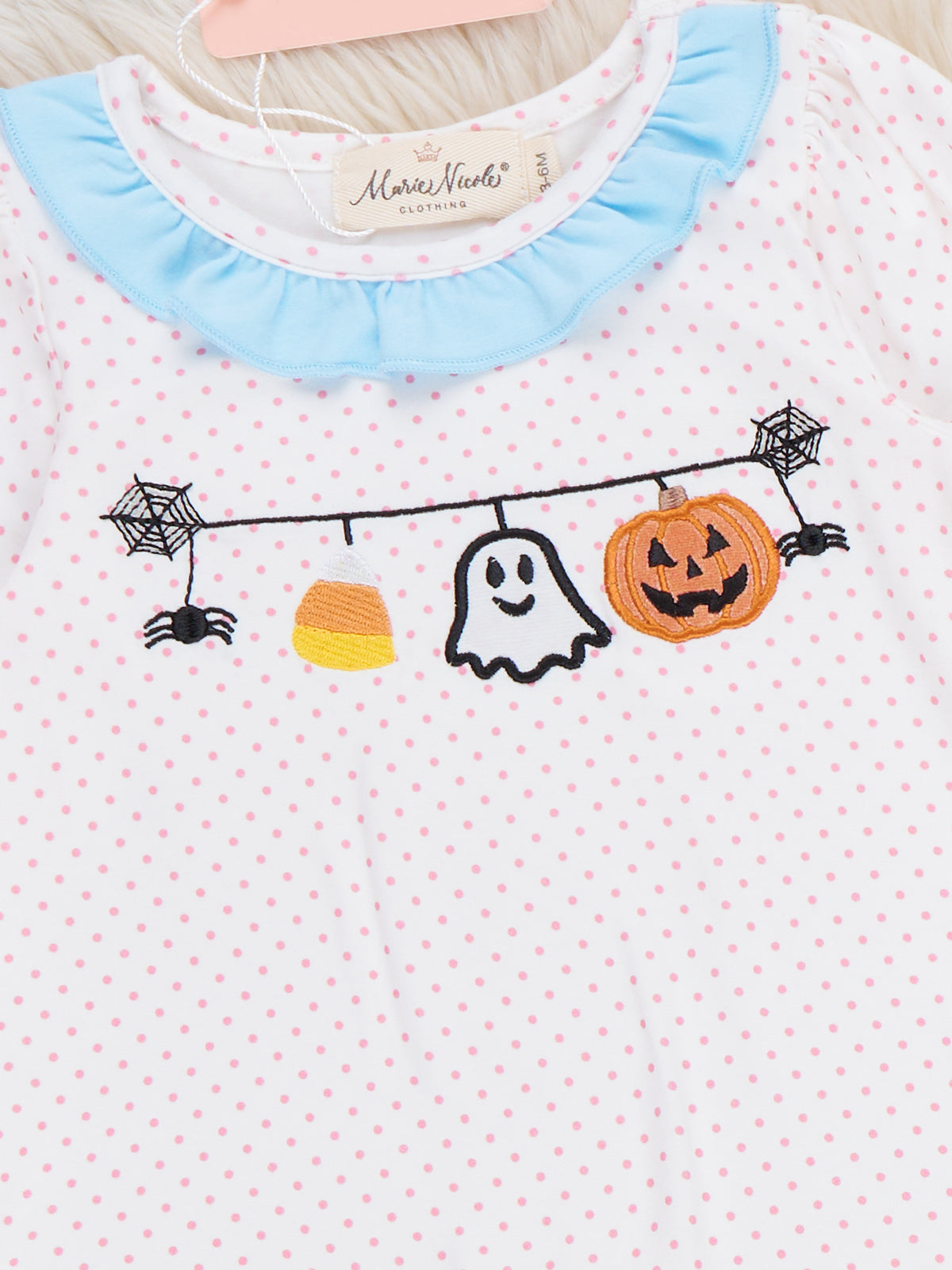 Boo Banner Buddies Embroidered Romper - Marie Nicole Clothing