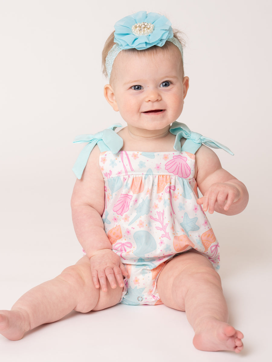 Seashell Garden Bubble Romper - Marie Nicole Clothing