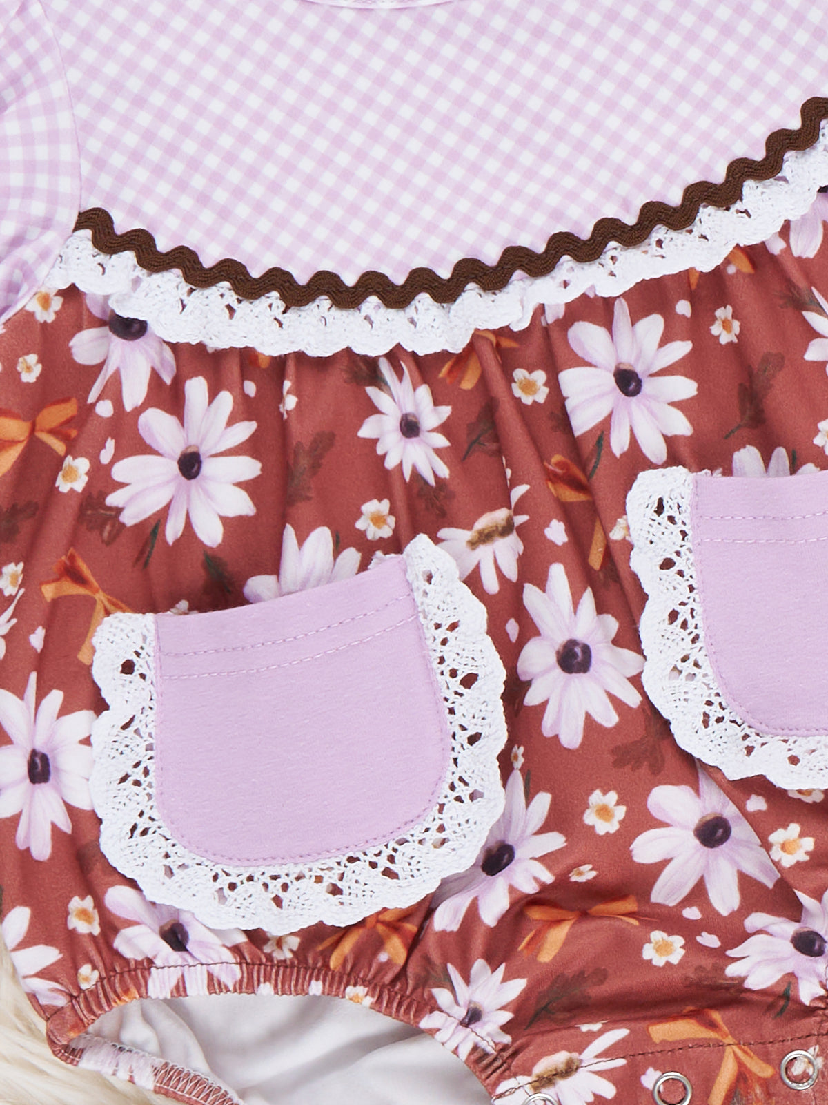 Soft Daisy Floral Pocket Bubble Romper - Marie Nicole Clothing