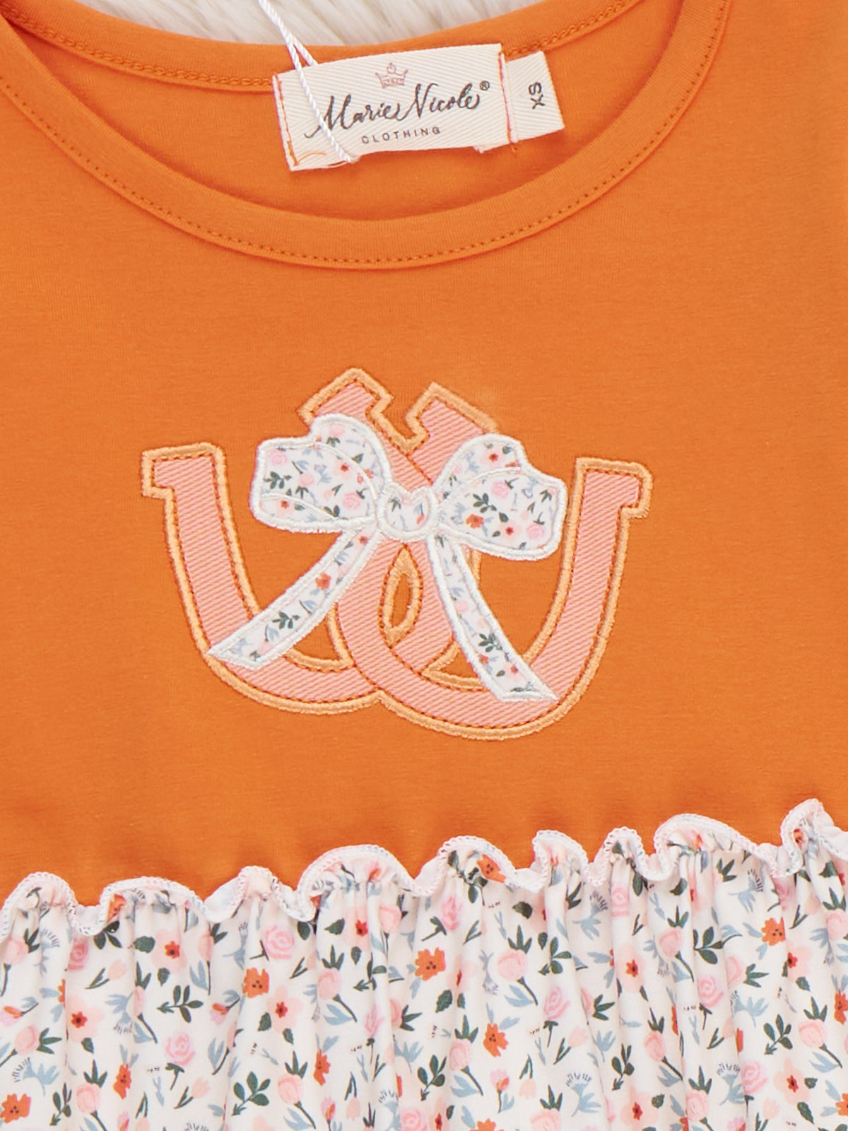 Western Luck Horseshoe Embroidered Dress - Marie Nicole Clothing