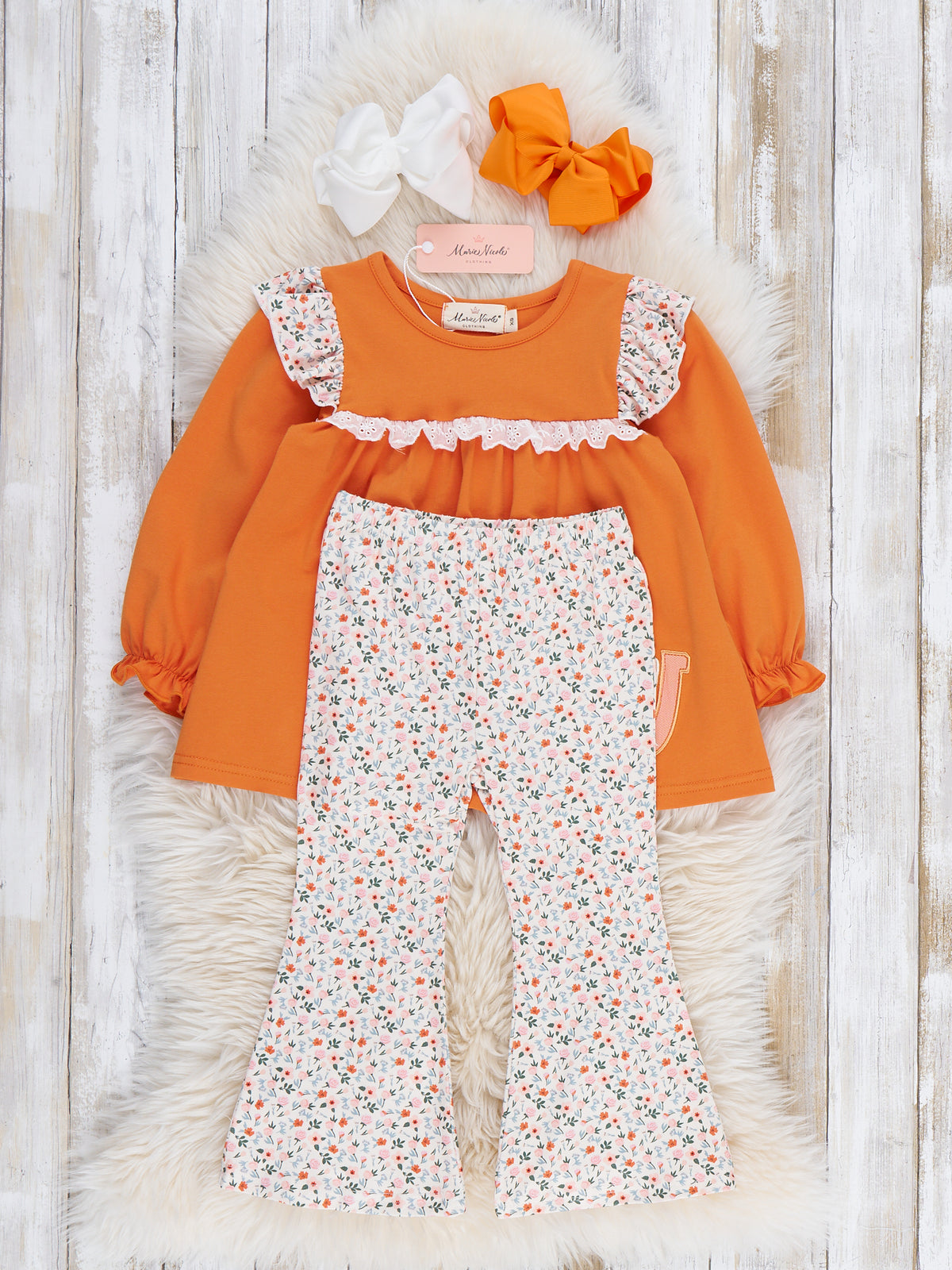 Western Luck Horseshoe Embroidered Outfit - Marie Nicole Clothing