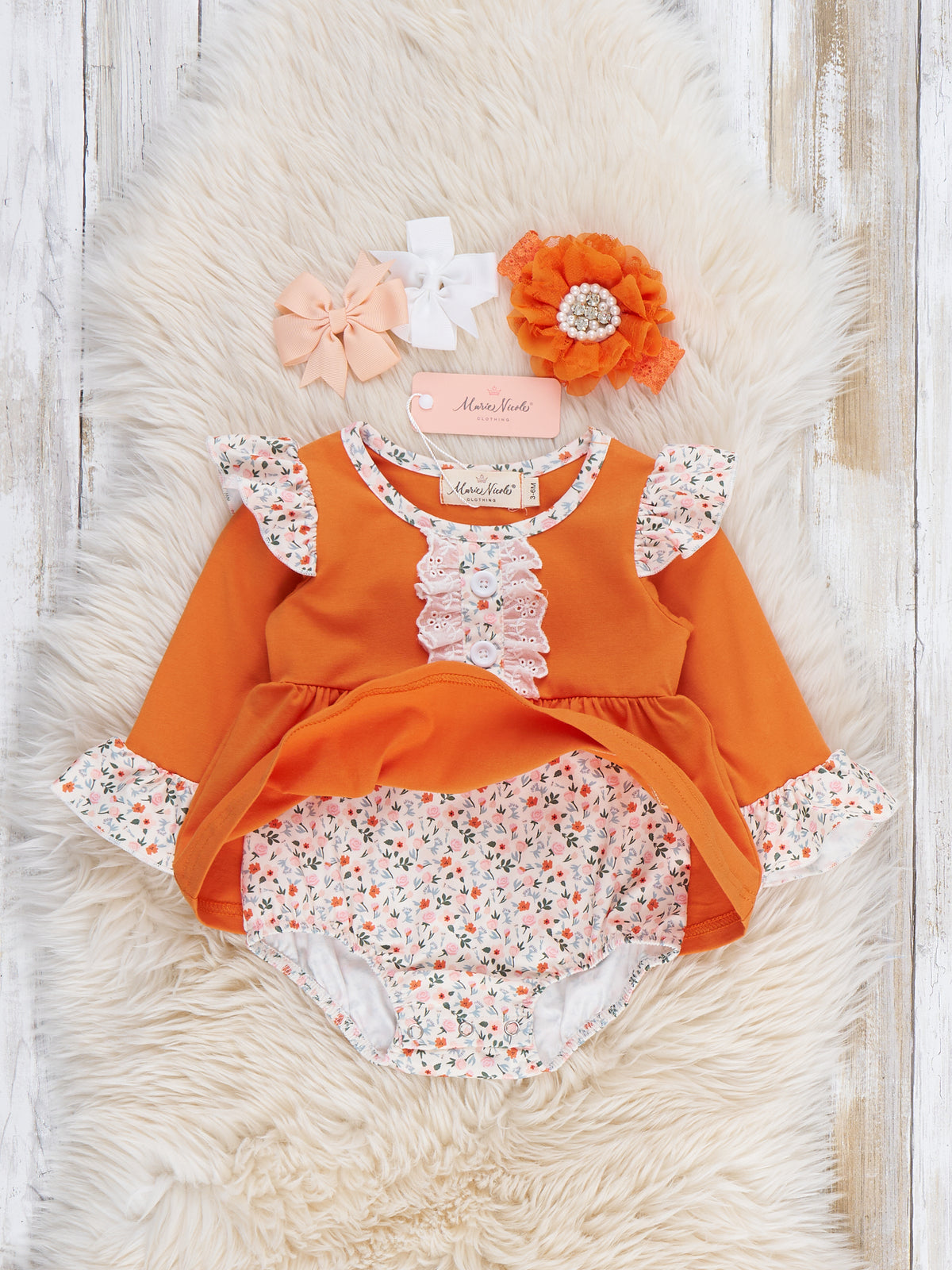 Western Luck Horseshoe Embroidered Romper - Marie Nicole Clothing