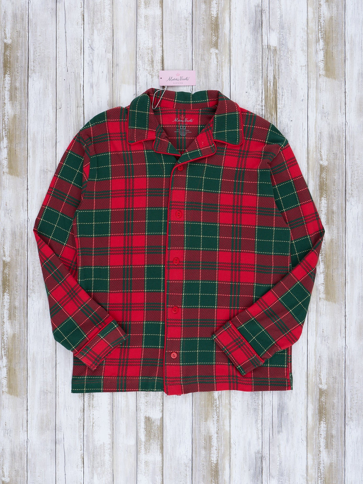 Red & Green Plaid Family Christmas Pajamas - Marie Nicole Clothing