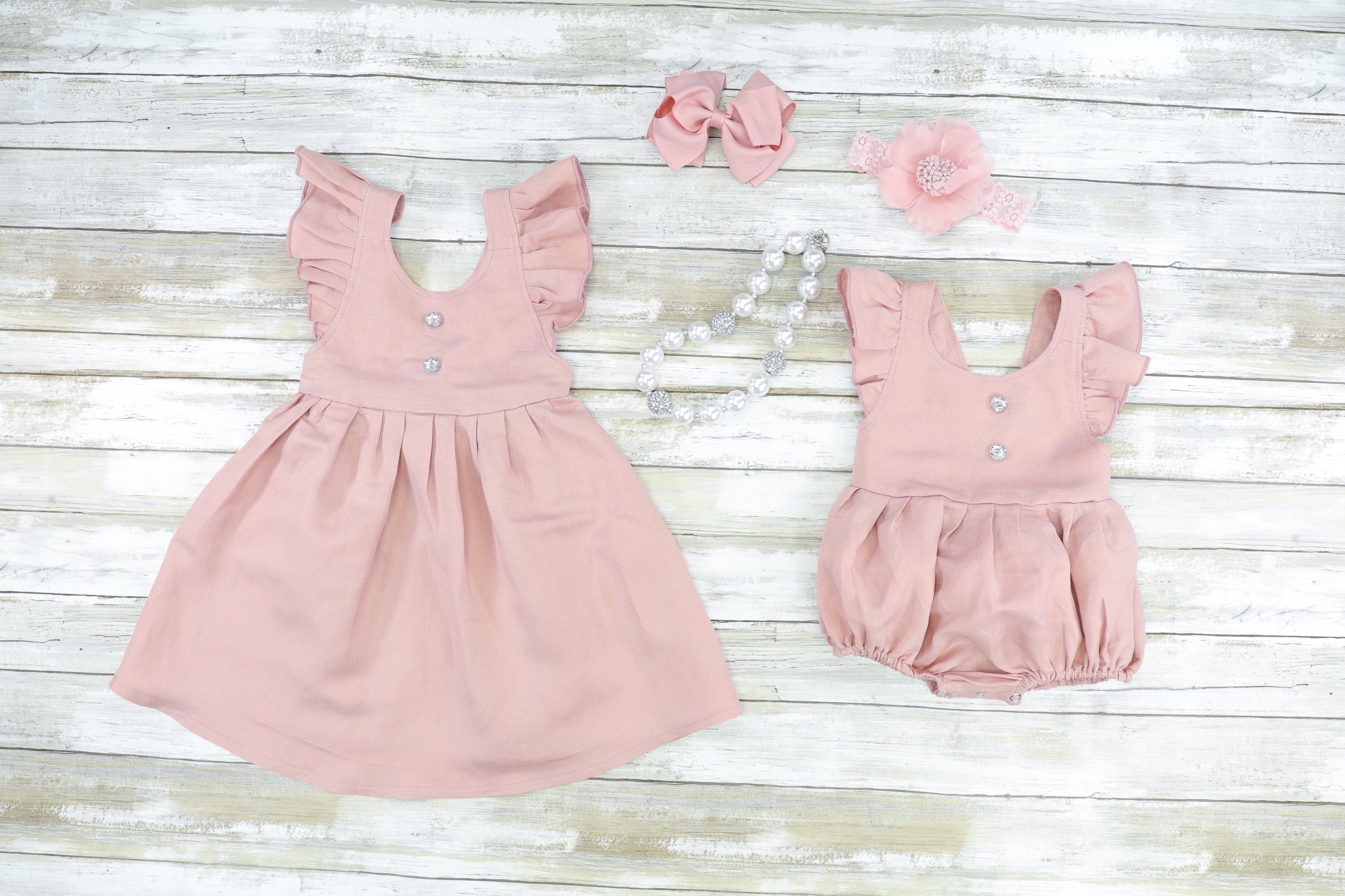 Cotton-Linen Mauve Flutter Sleeve