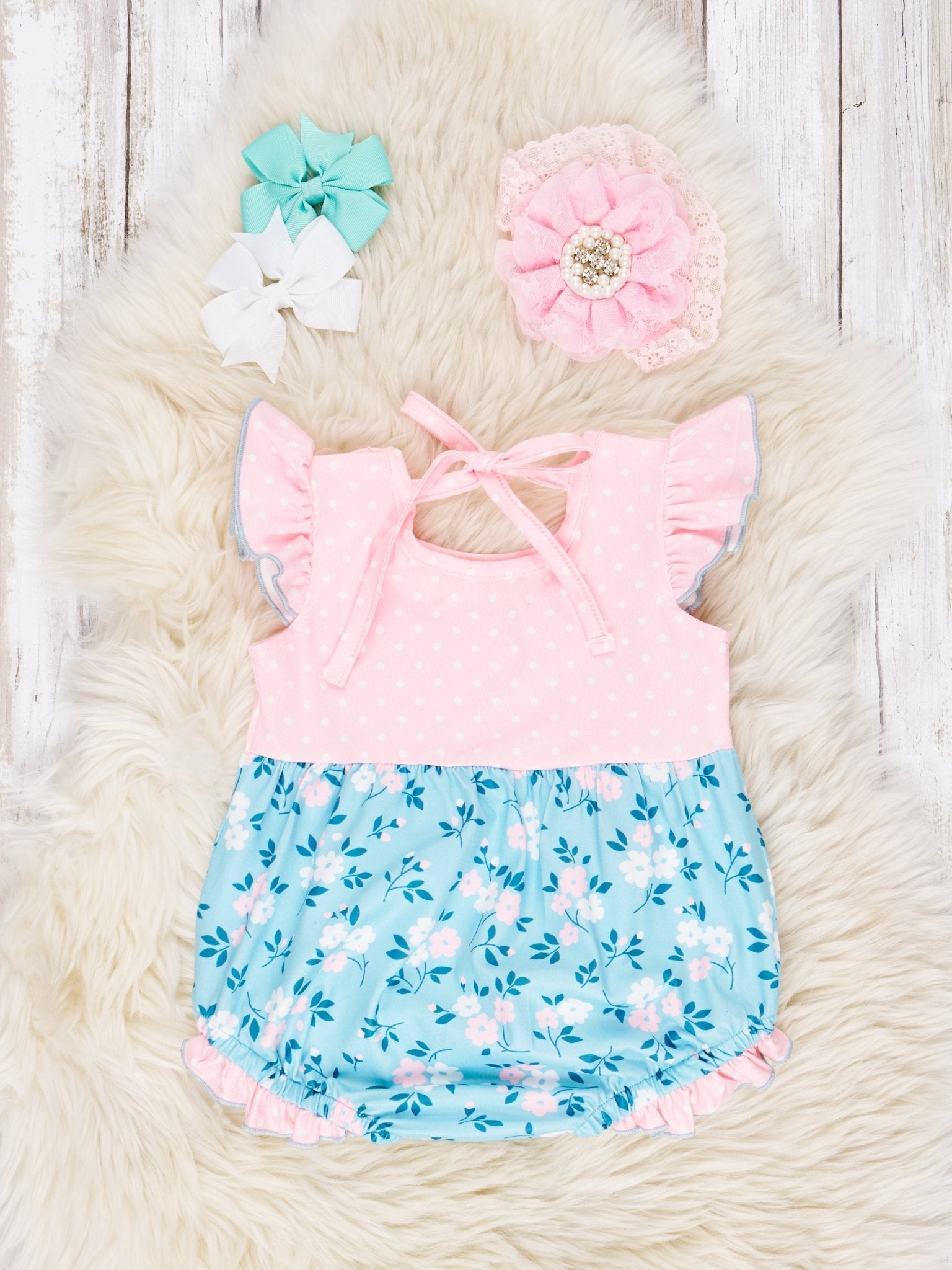 Summer Buttercup Ruffle Bubble Romper - Marie Nicole Clothing