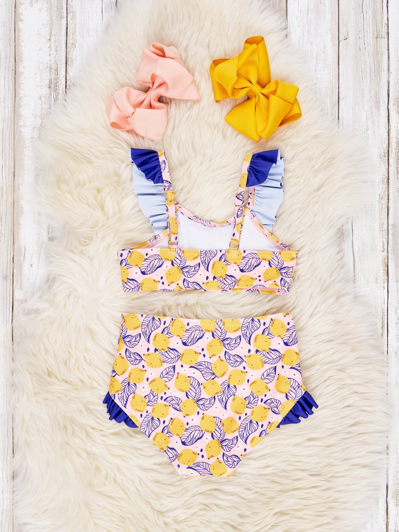 Lemons Ruffle Swimsuit - Marie Nicole Clothing