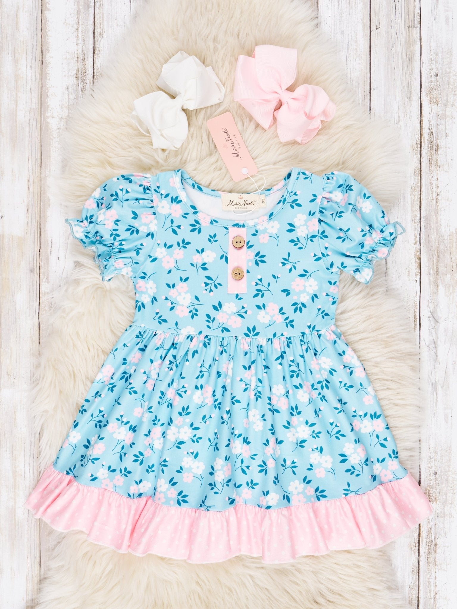 Summer Buttercup Ruffle Dress - Marie Nicole Clothing