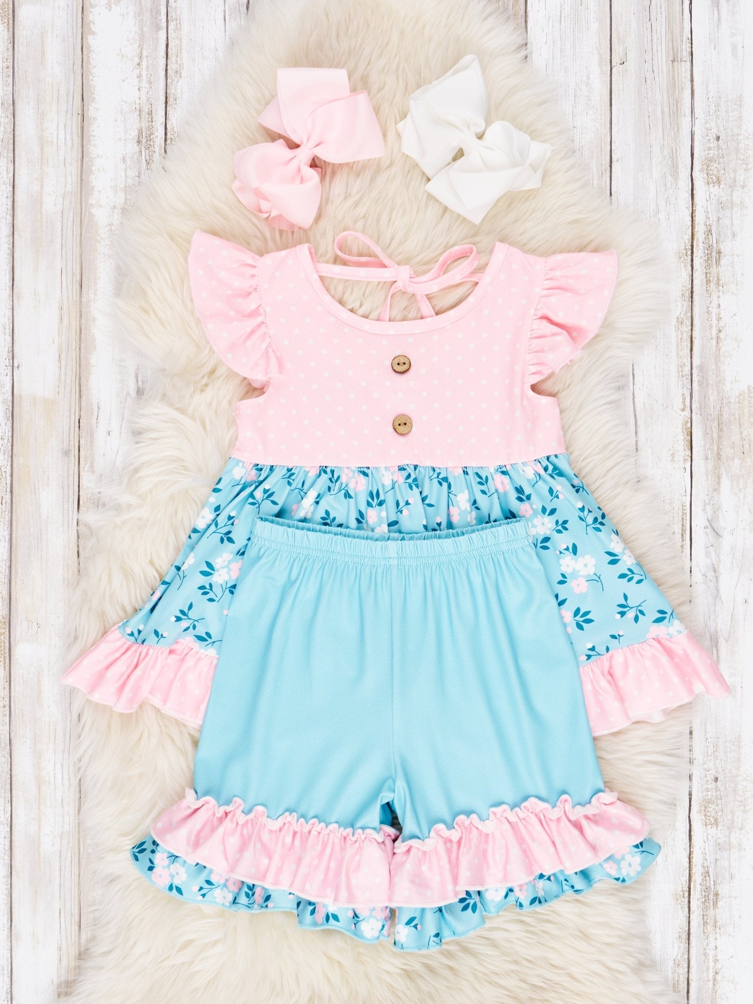 Summer Buttercup Ruffle Outfit - Marie Nicole Clothing