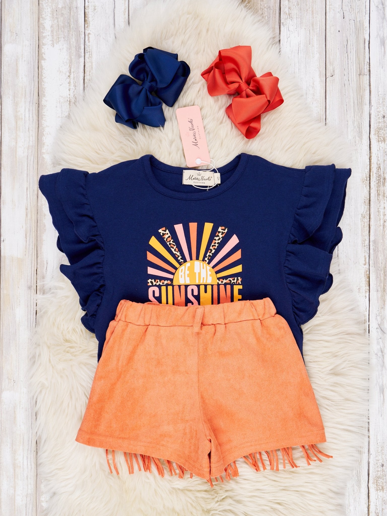 "Sunshine" Fringe Ruffle Outfit - Marie Nicole Clothing