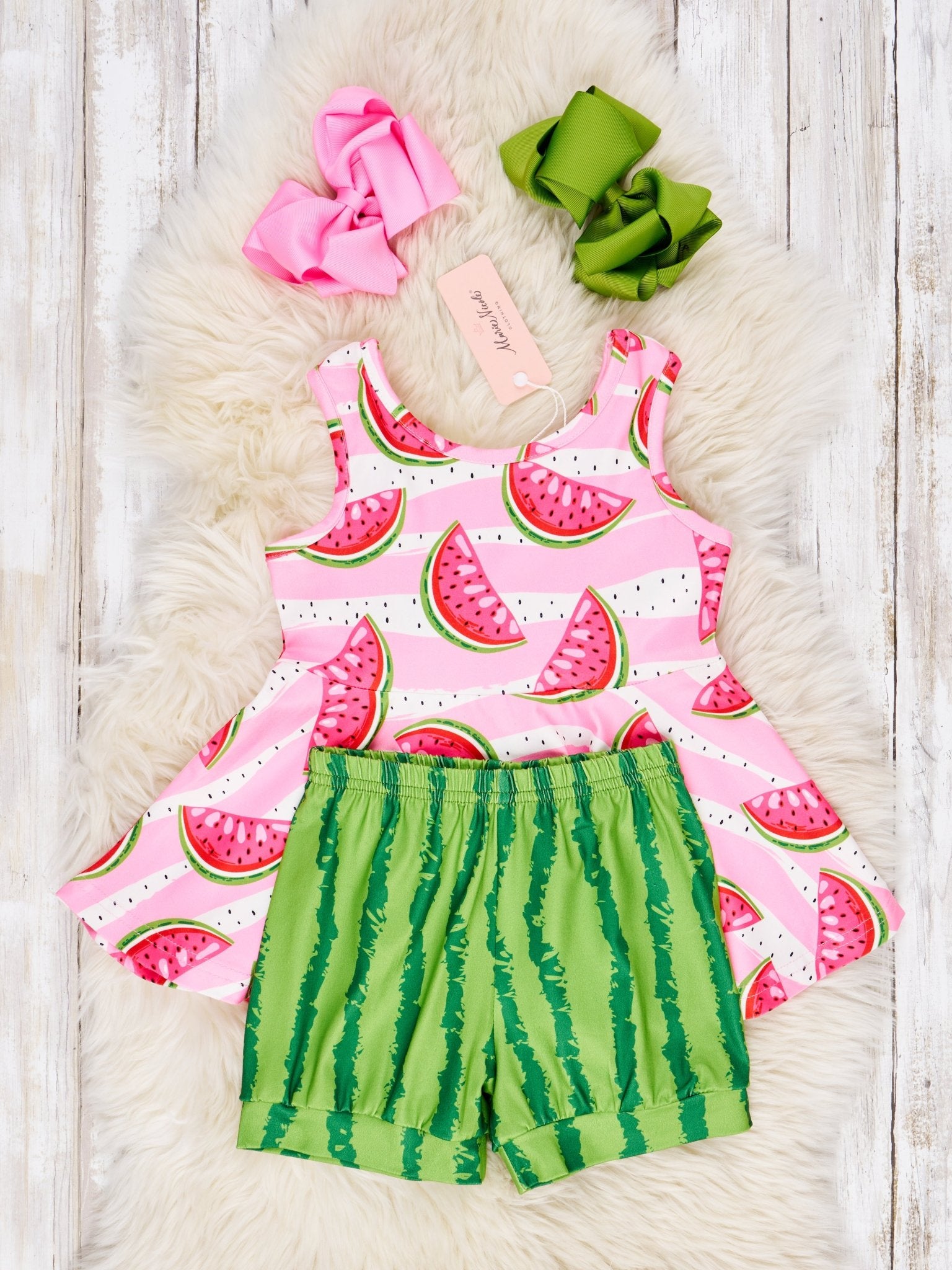 Watermelon Tank & Shorts Outfit - Marie Nicole Clothing