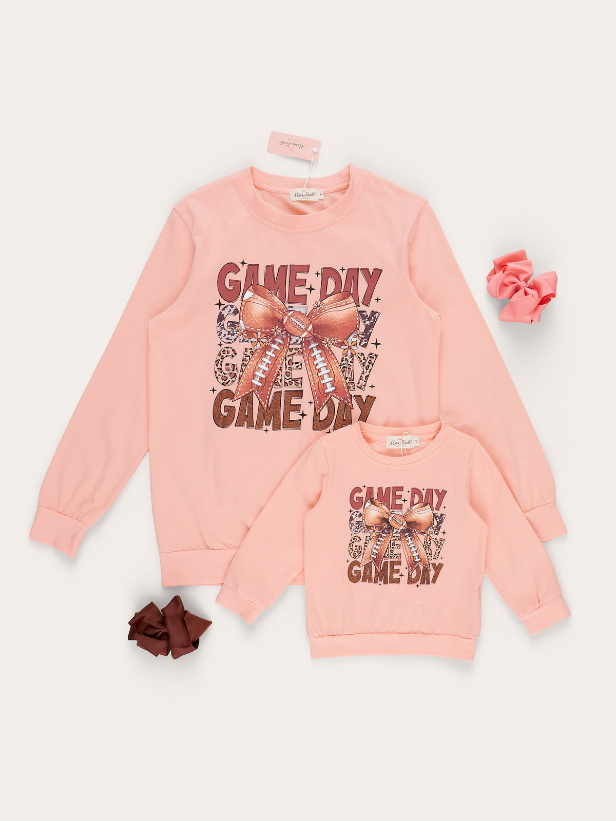 Mom & Me Game Day Bow Shirt - Marie Nicole Clothing